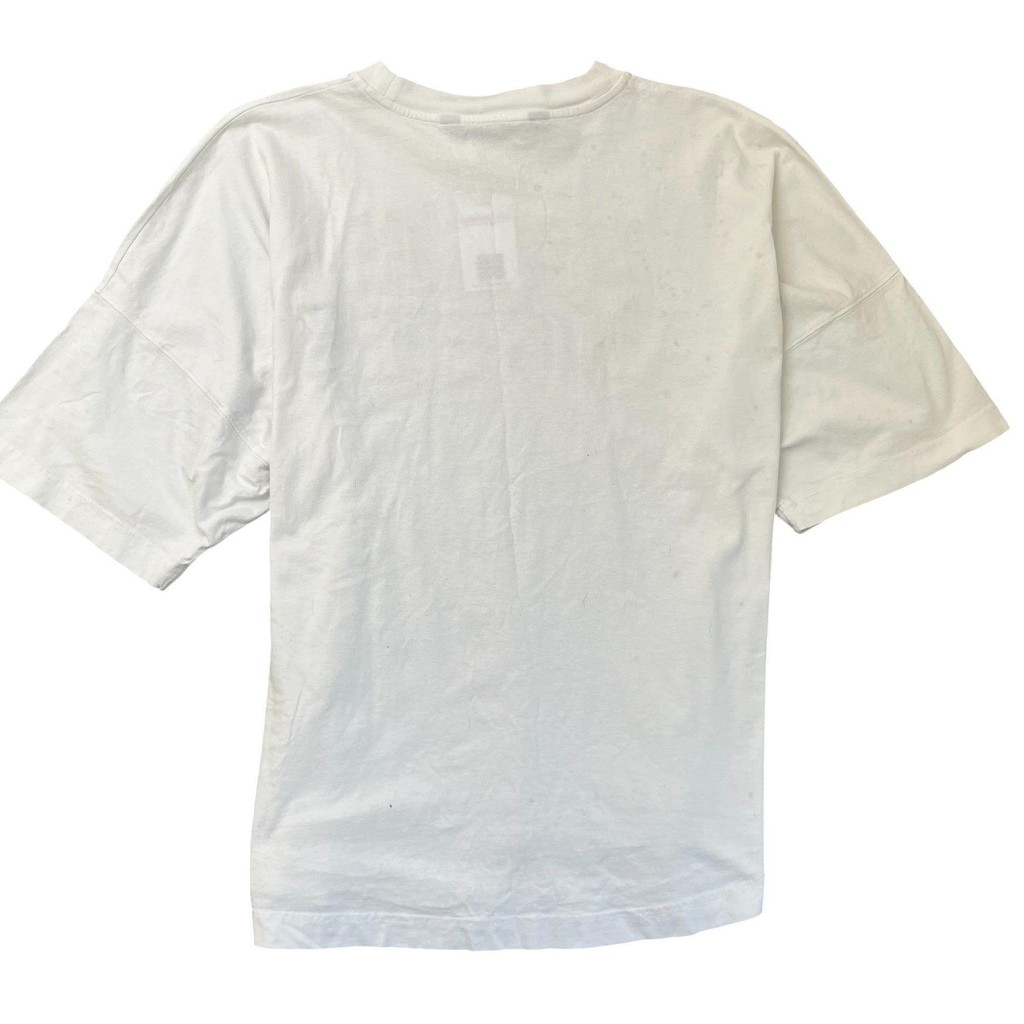 Men's Gothic Logo Print T-Shirt White Size XL