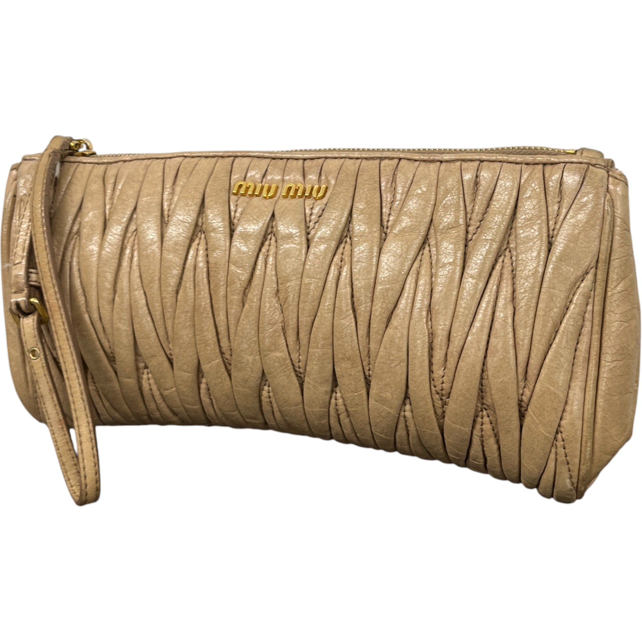 Women's Matelassé Clutch Nude
