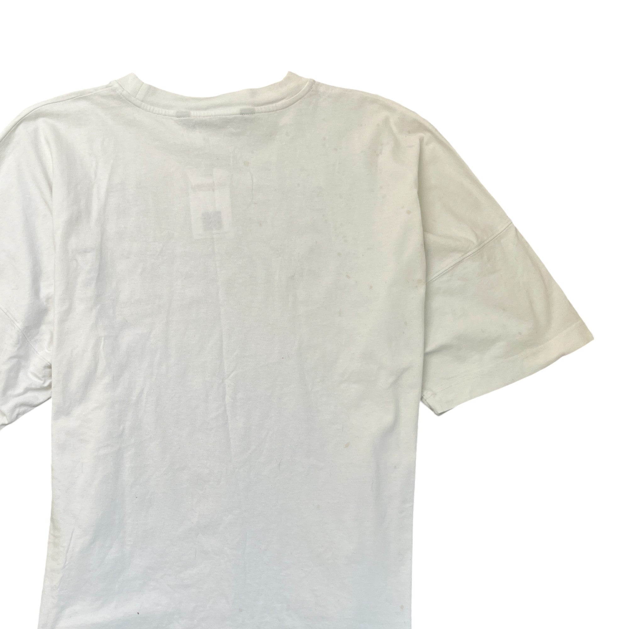 Men's Gothic Logo Print T-Shirt White Size XL