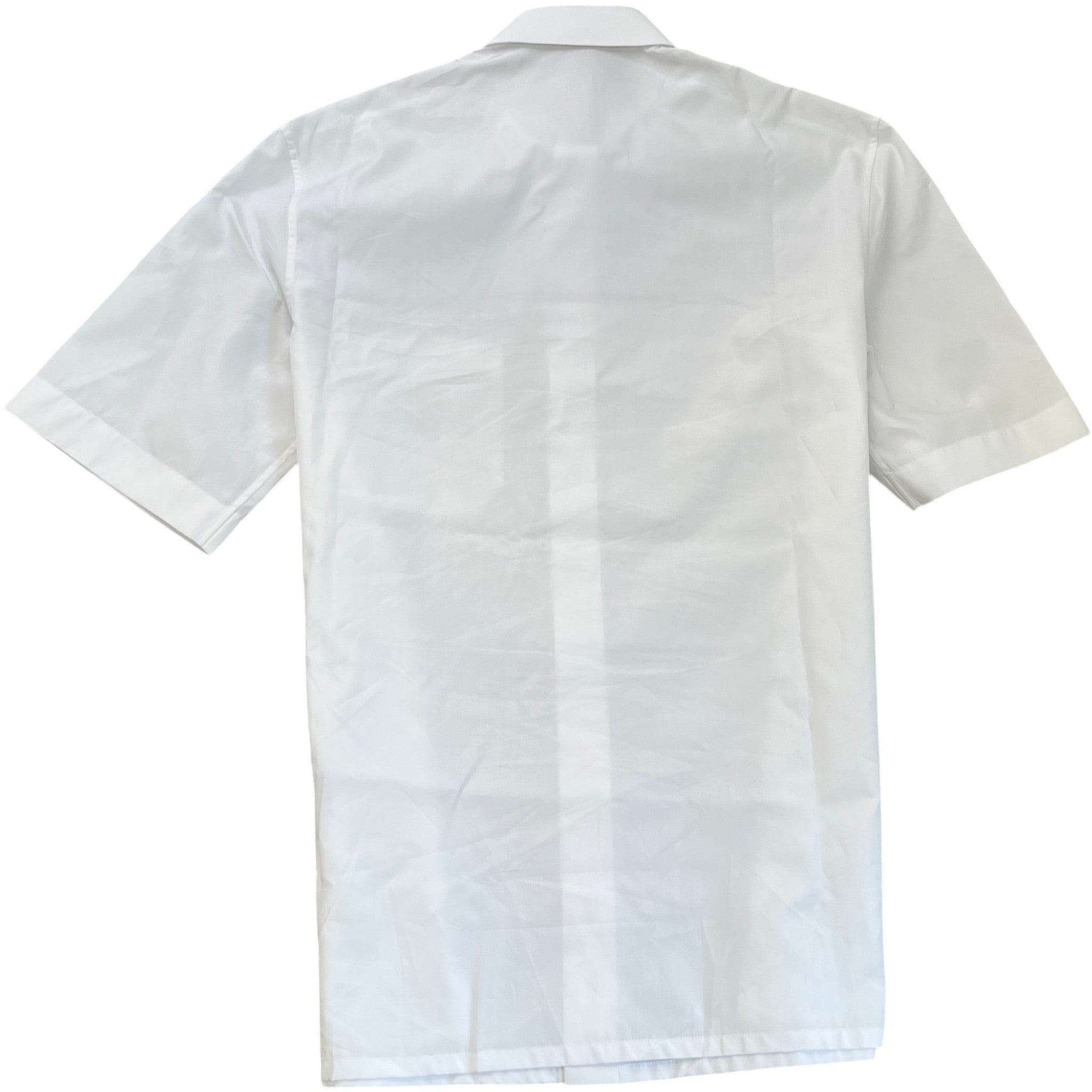 Men's Woven Embroidered Logo Shirt White Size S