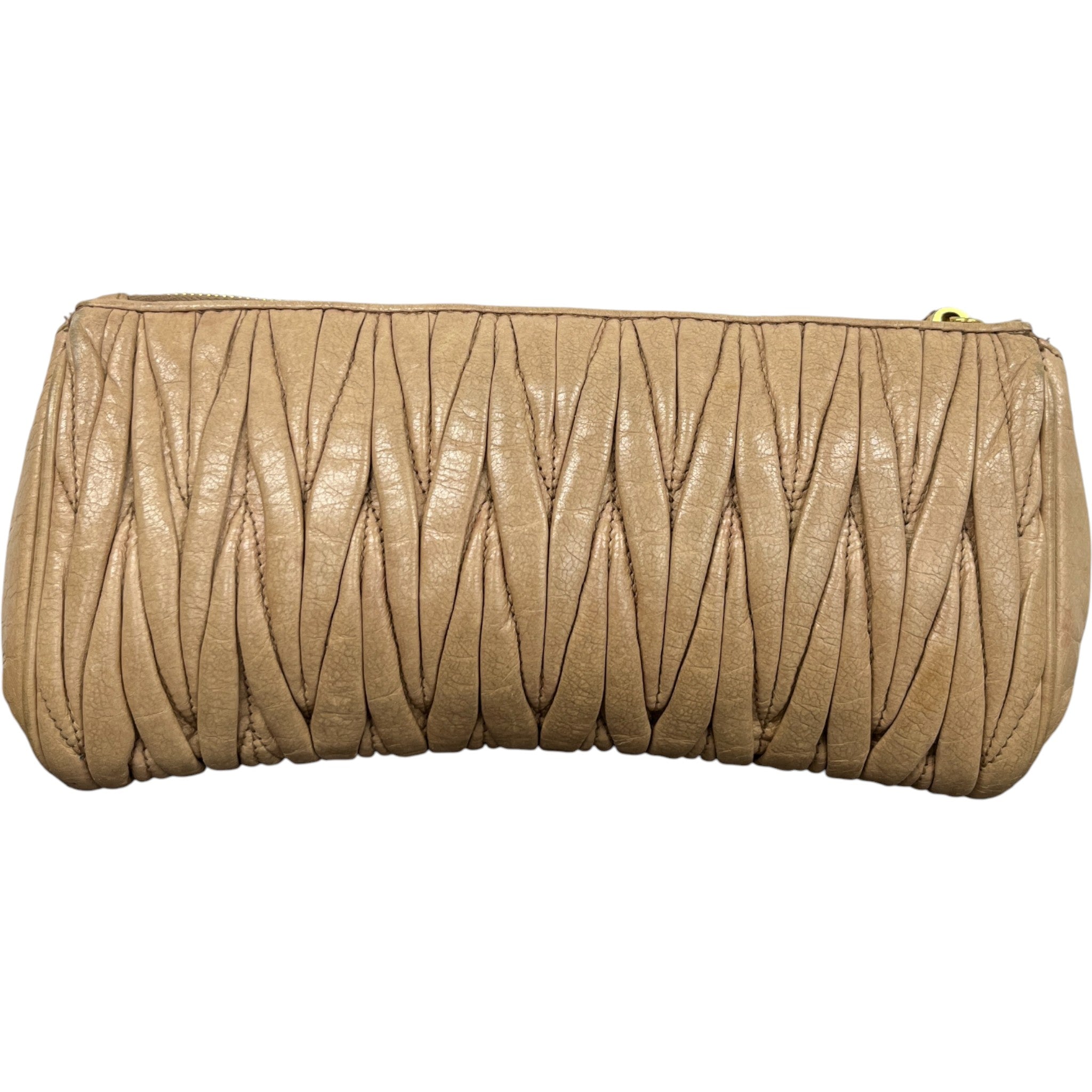 Women's Matelassé Clutch Nude