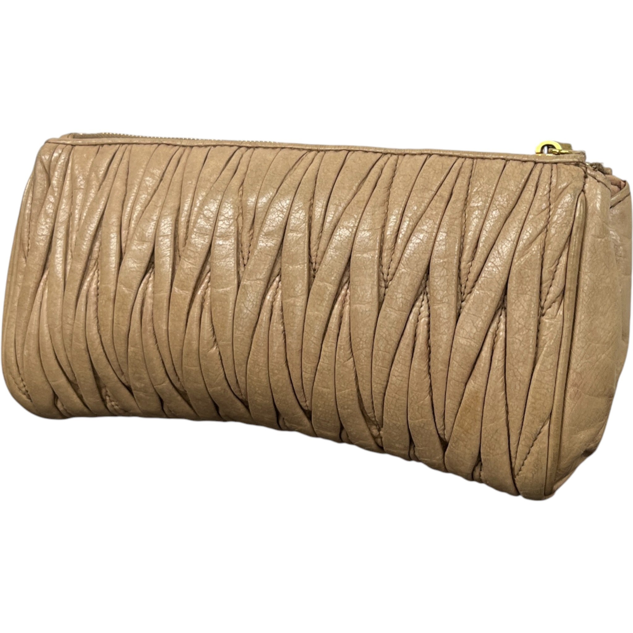 Women's Matelassé Clutch Nude