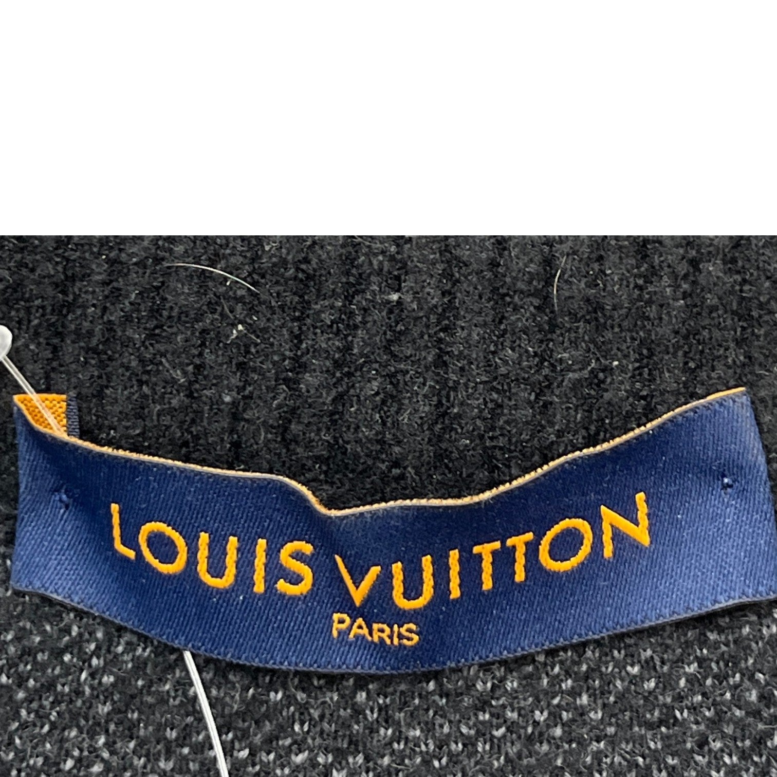 Men's Distressed Monogram Jumper Black Size M