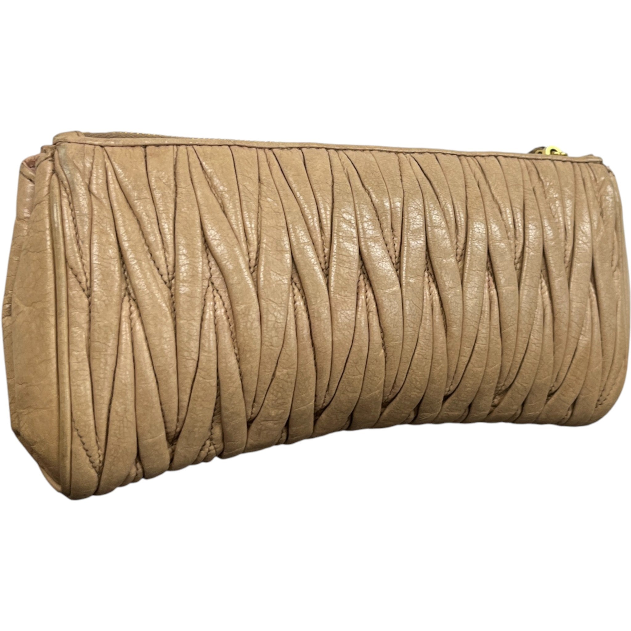 Women's Matelassé Clutch Nude