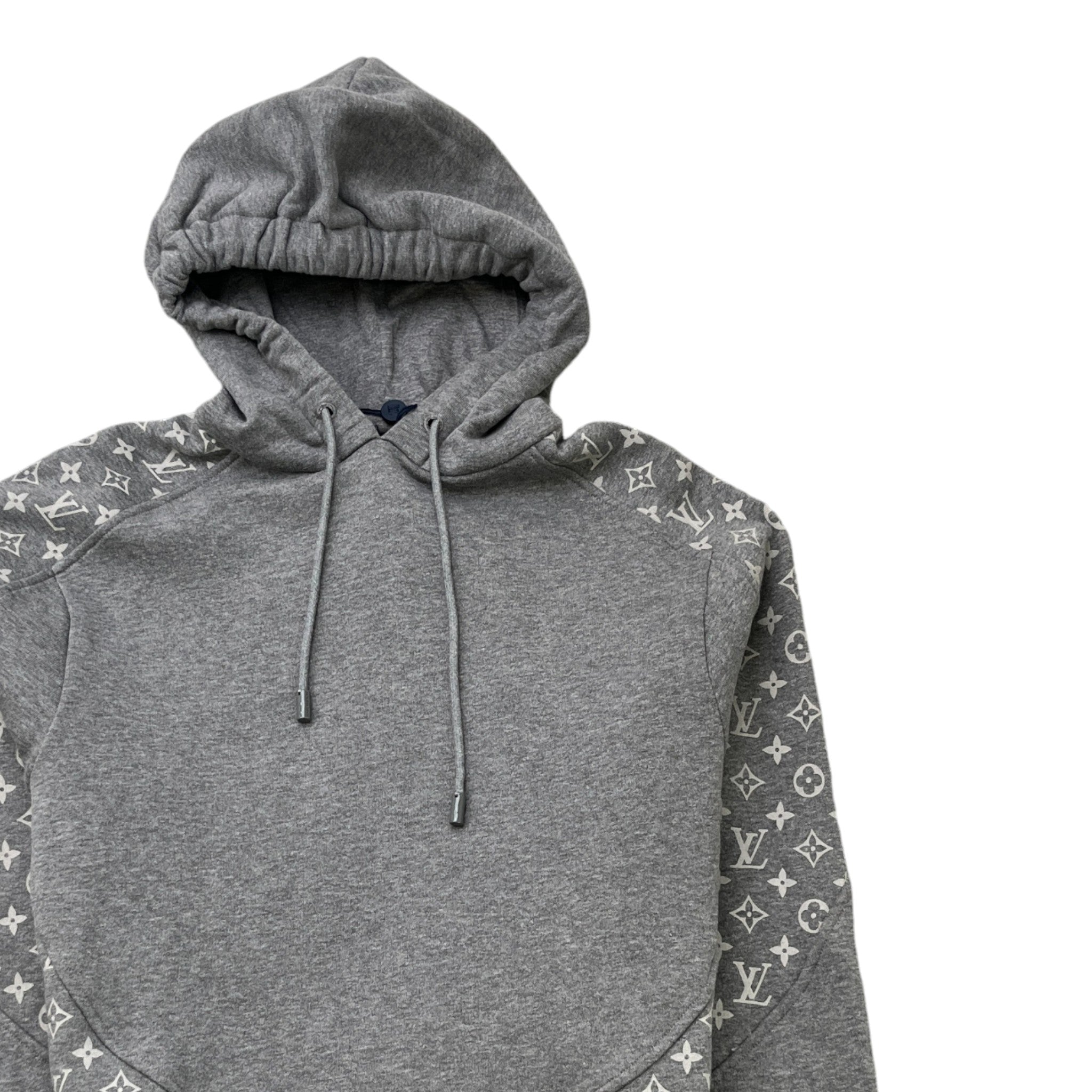 Men's Monogram Circle Logo Hoodie Grey Size XS