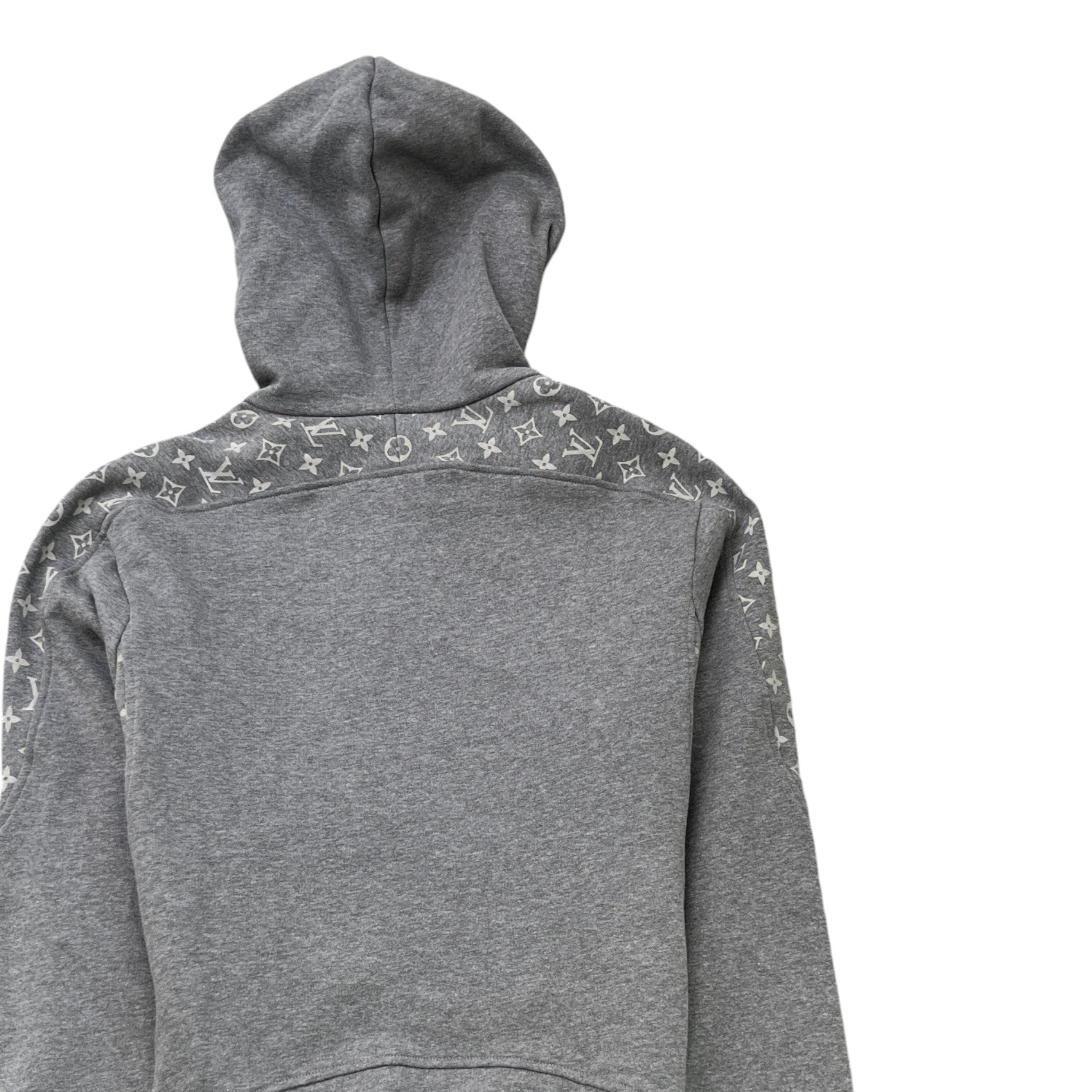 Men's Monogram Circle Logo Hoodie Grey Size XS