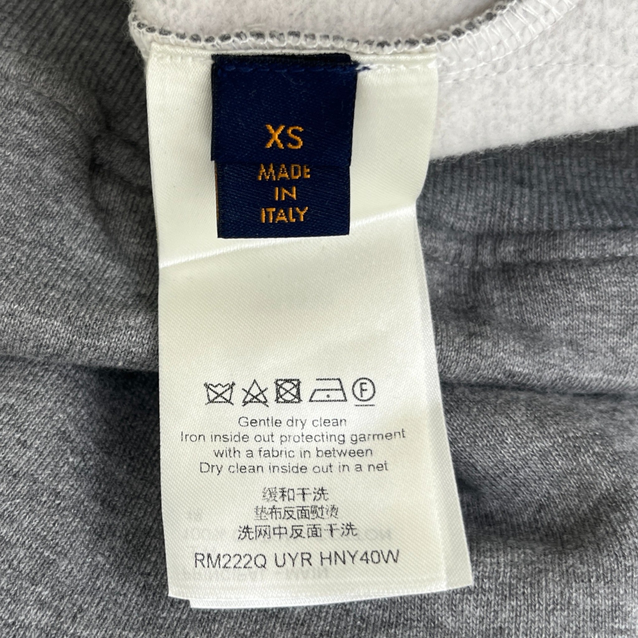 Men's Monogram Circle Logo Hoodie Grey Size XS