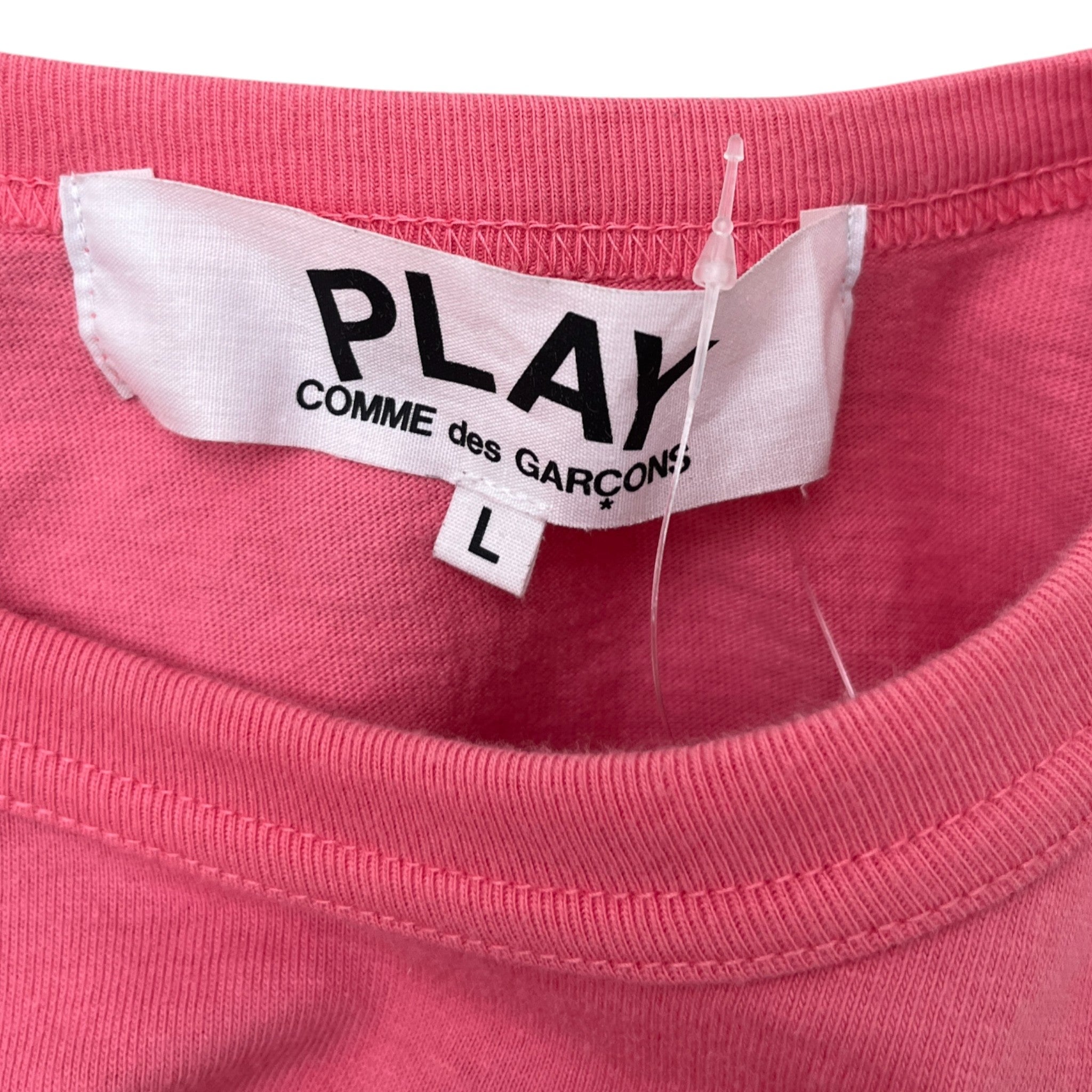 Men's Heart Logo T-Shirt Pink Size L