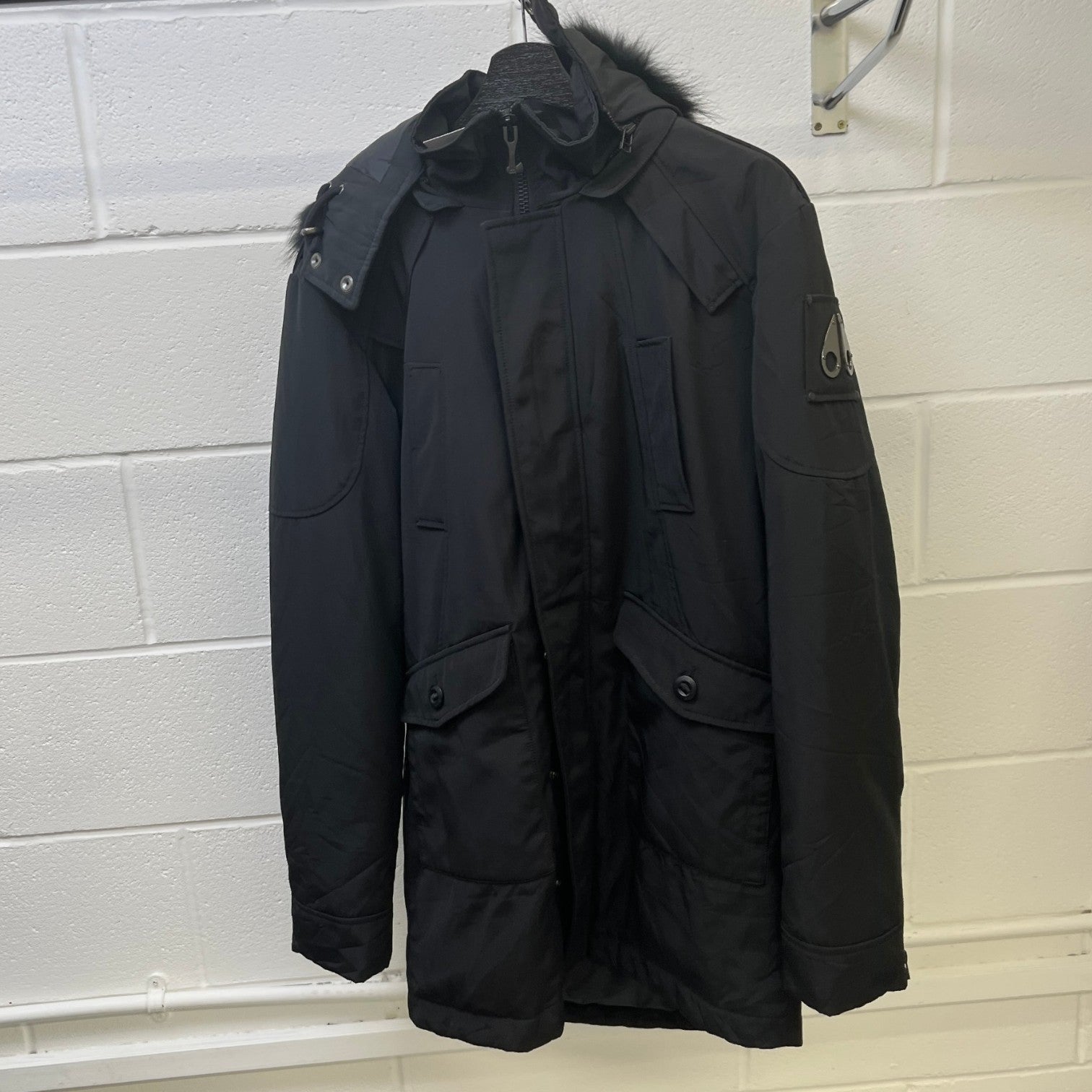 Men's 3Q Parka Down Jacket Black Size S