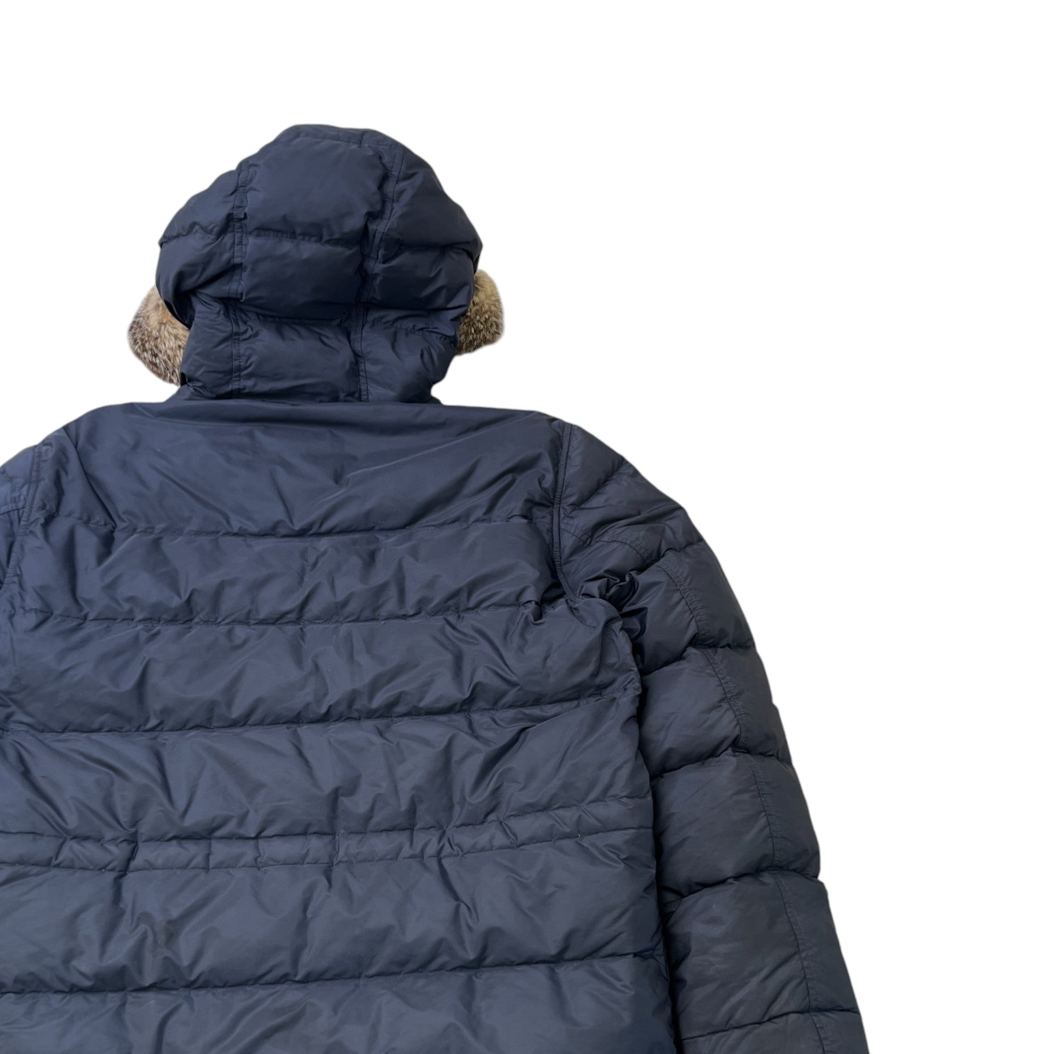 Men's Plaque Logo Down Jacket Navy Size IT 48 / M