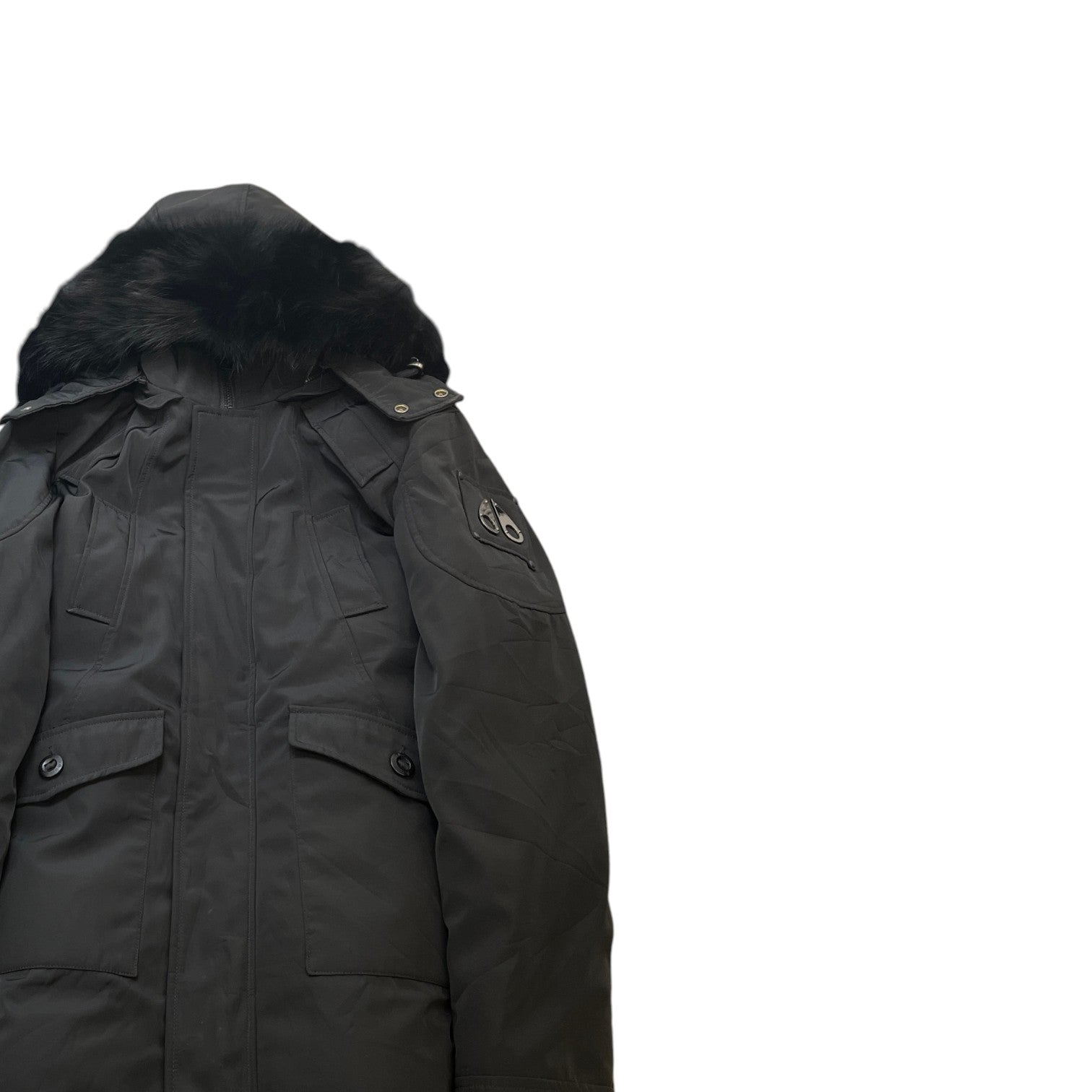 Men's 3Q Parka Down Jacket Black Size S