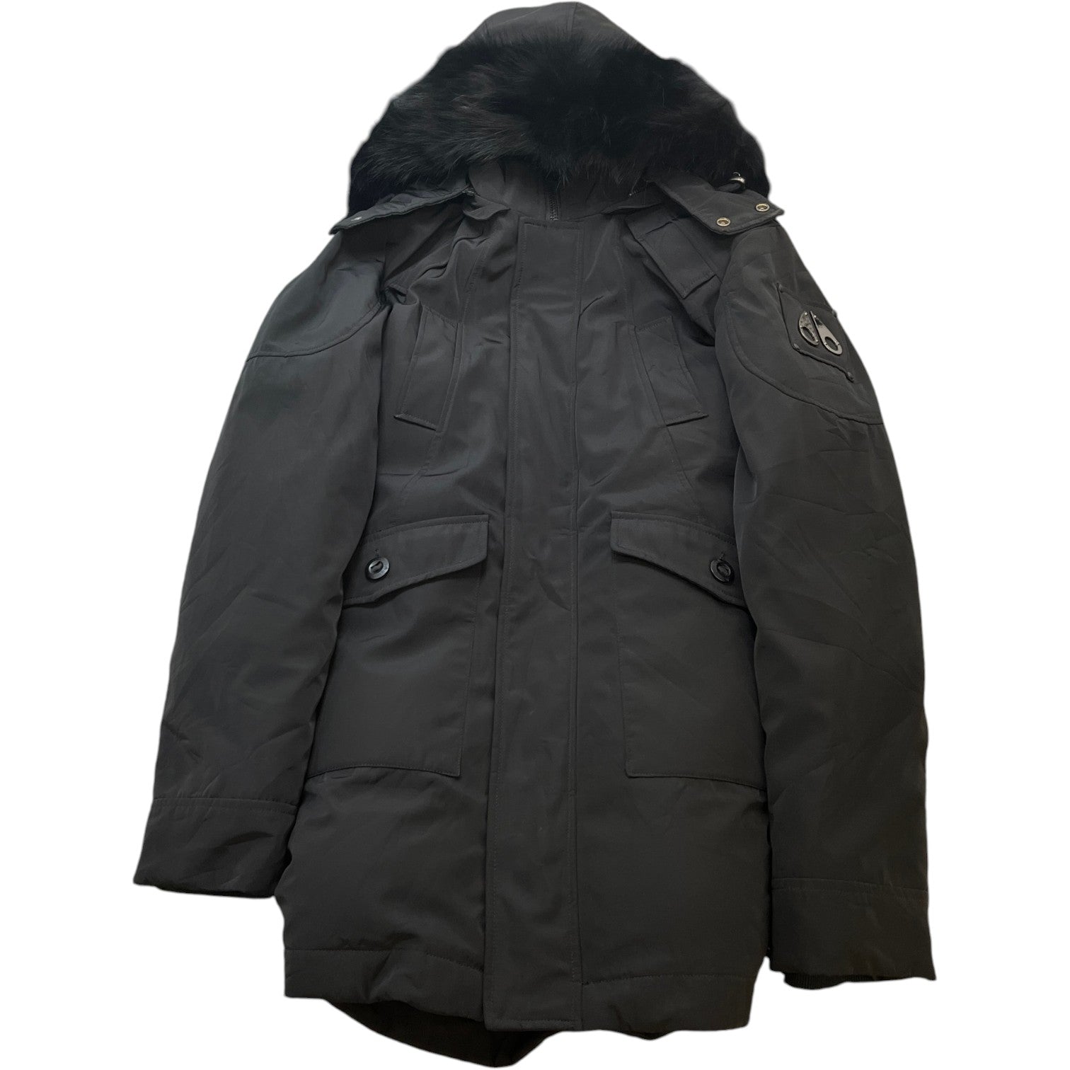 Men's 3Q Parka Down Jacket Black Size S