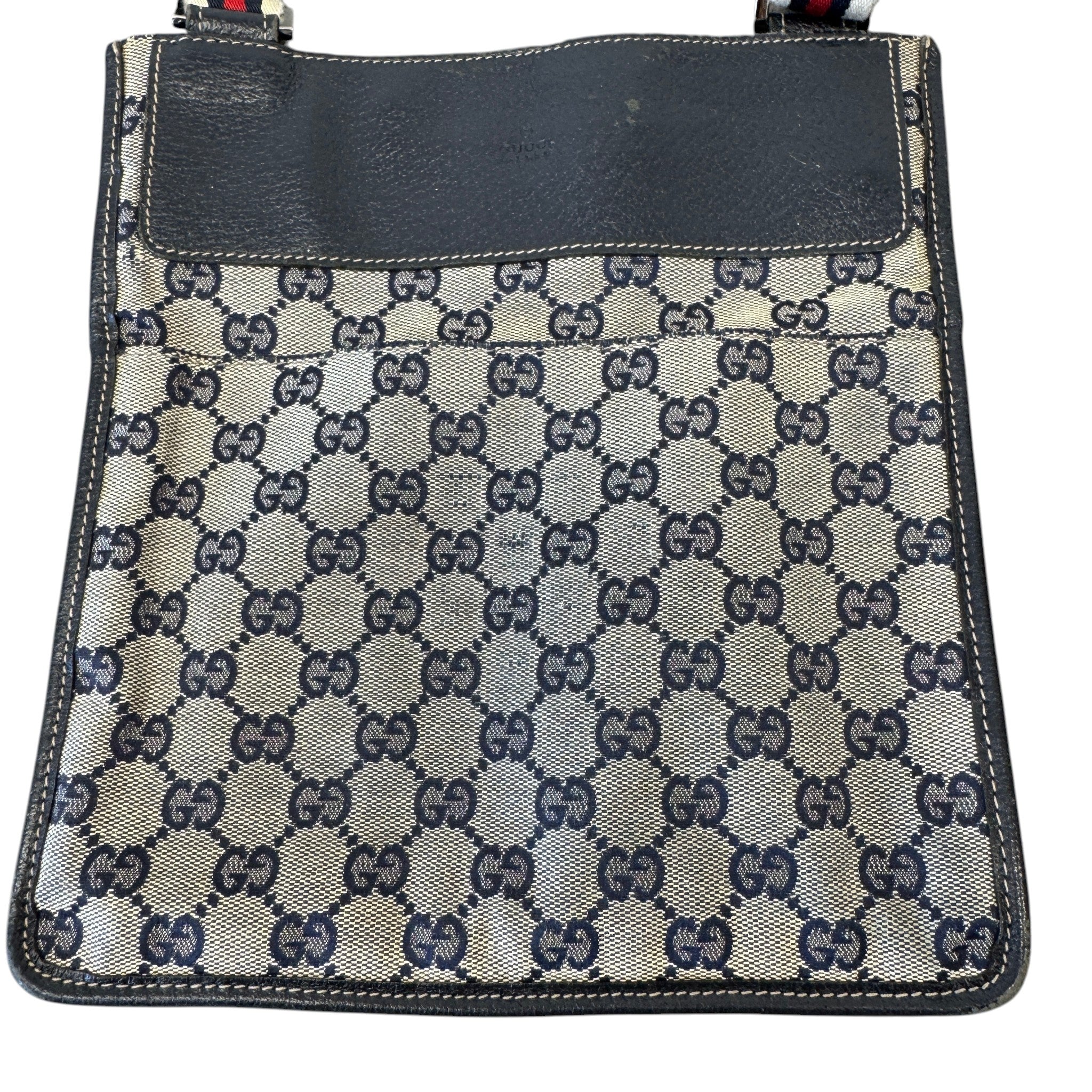 Men's Gg Supreme Web Messenger Bag Navy