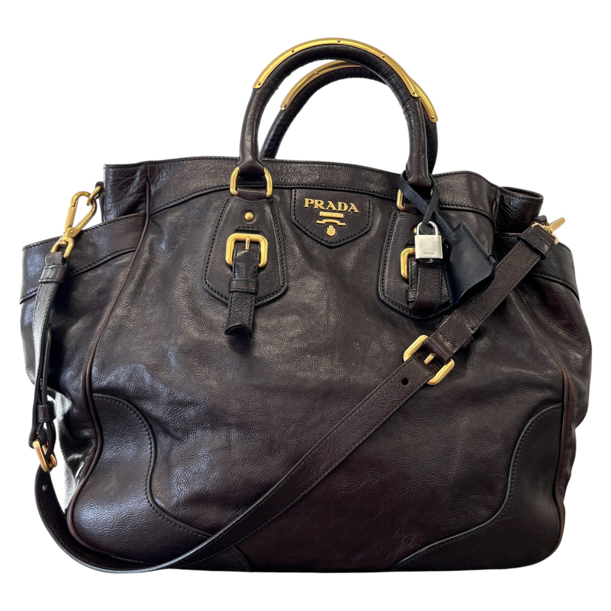 Women's Shopper Tote Handbag Brown