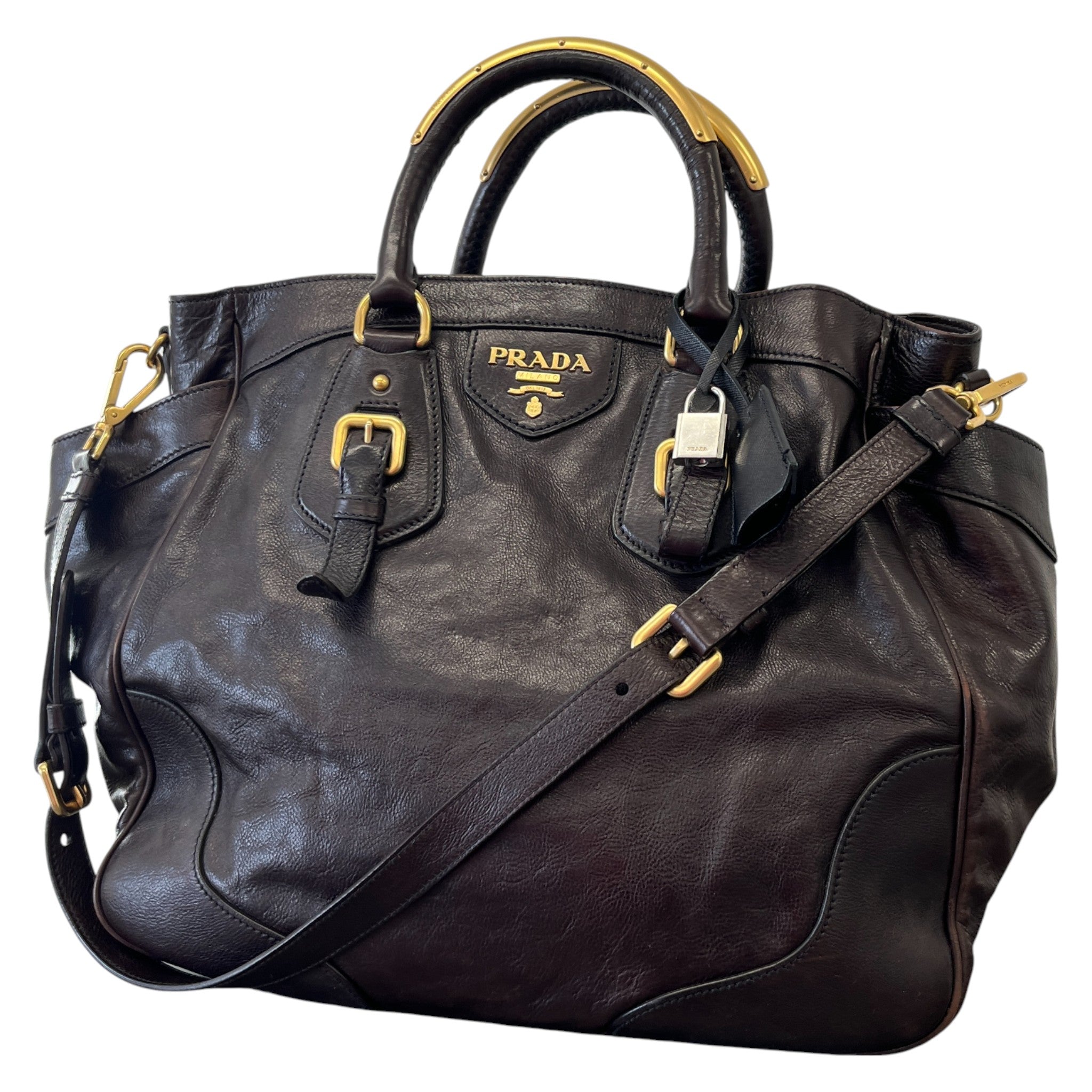 Women's Shopper Tote Handbag Brown