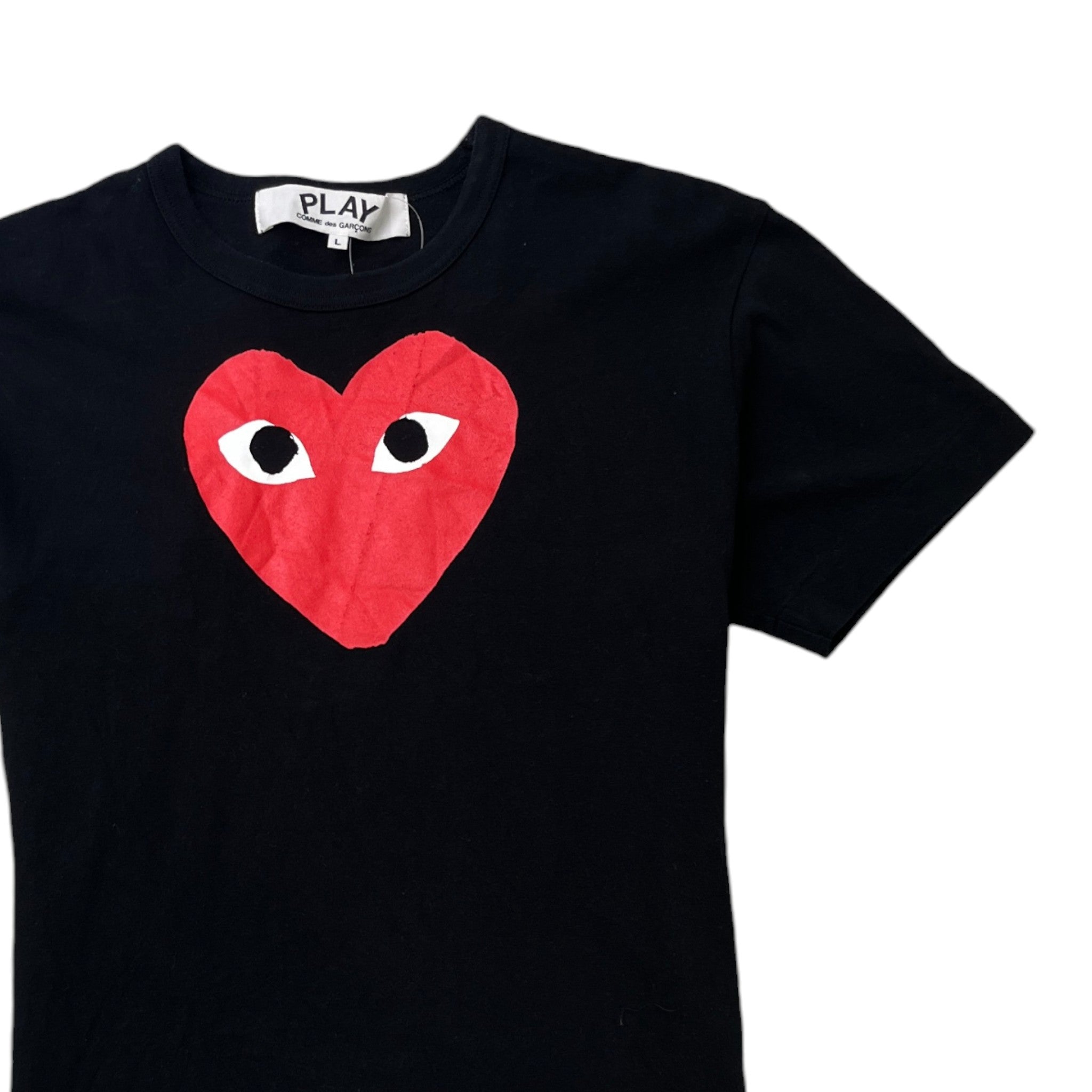 Men's Heart Logo T-Shirt Black Size L