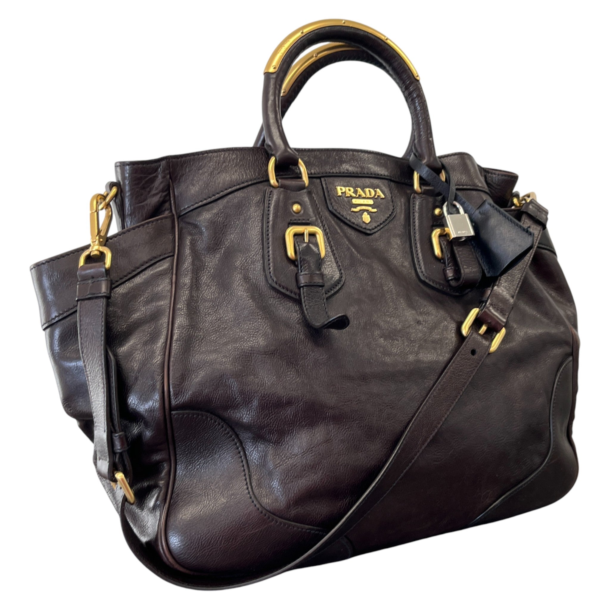 Women's Shopper Tote Handbag Brown