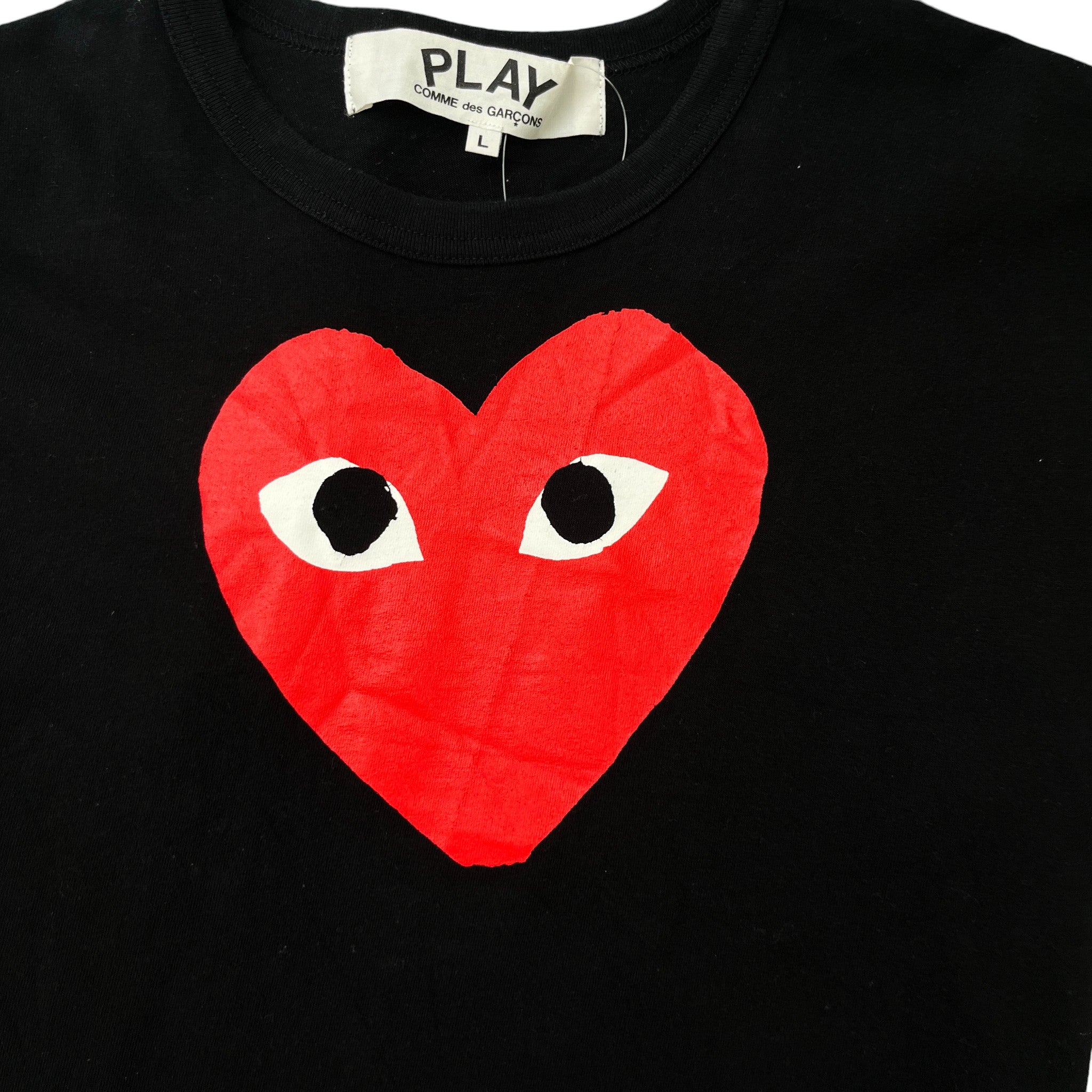 Men's Heart Logo T-Shirt Black Size L