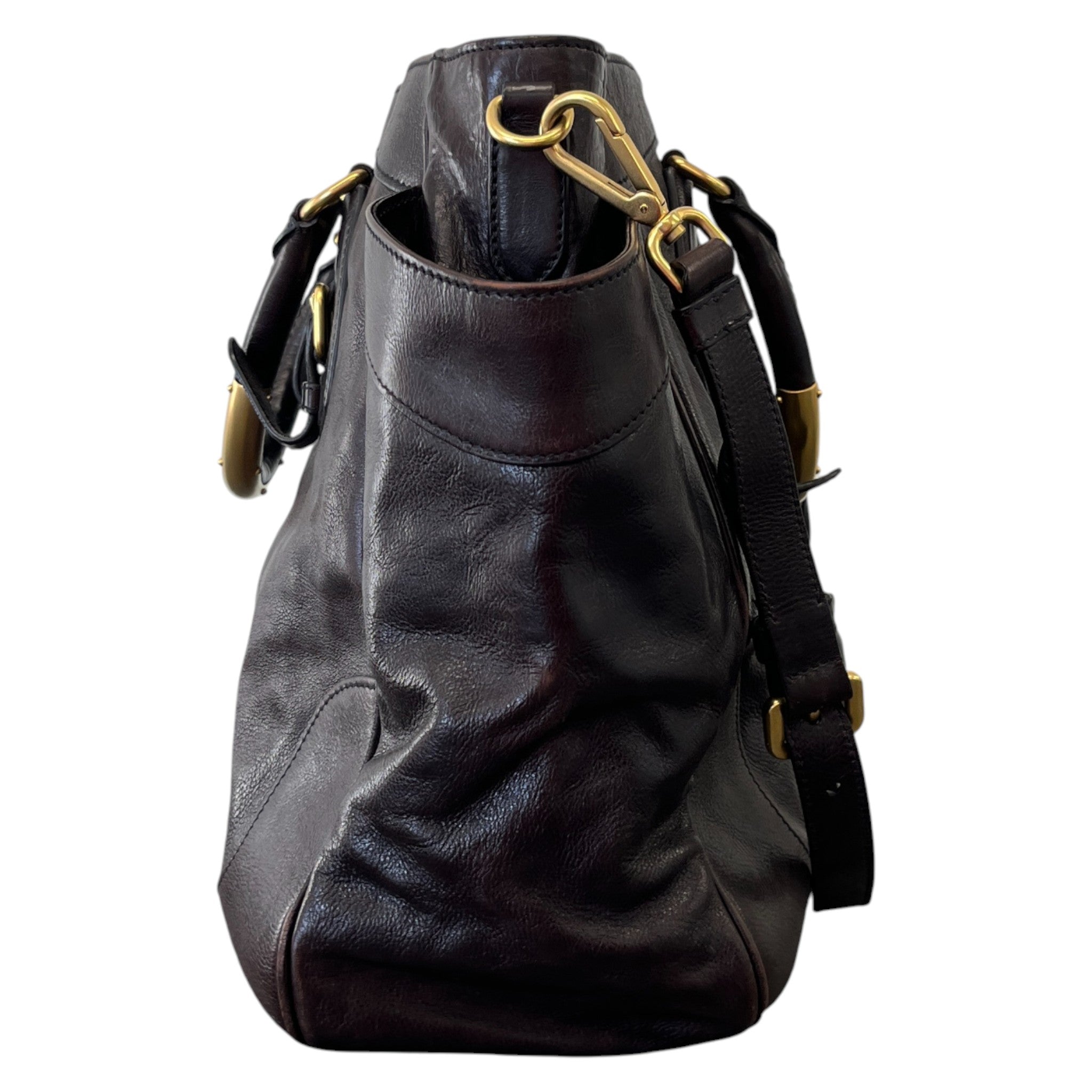 Women's Shopper Tote Handbag Brown