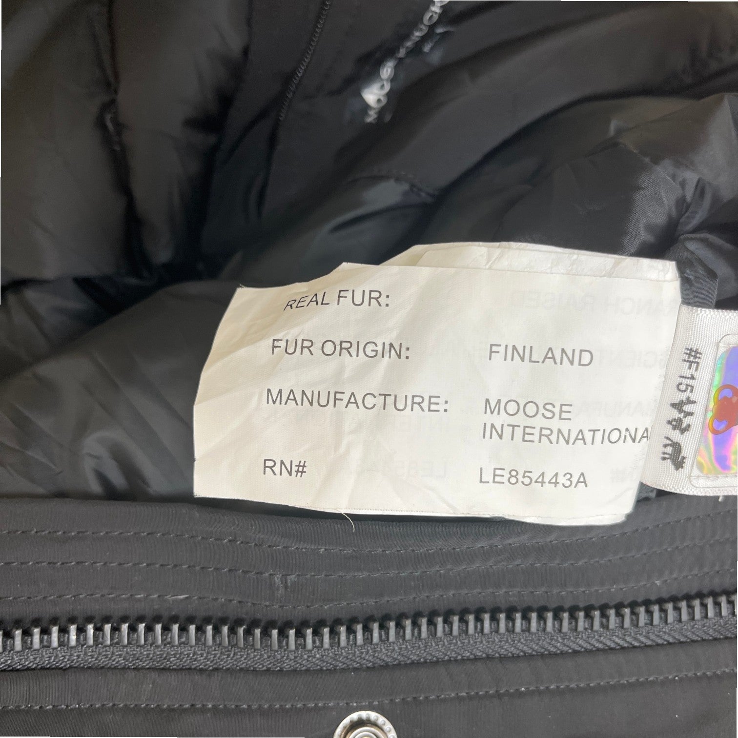Men's 3Q Parka Down Jacket Black Size S