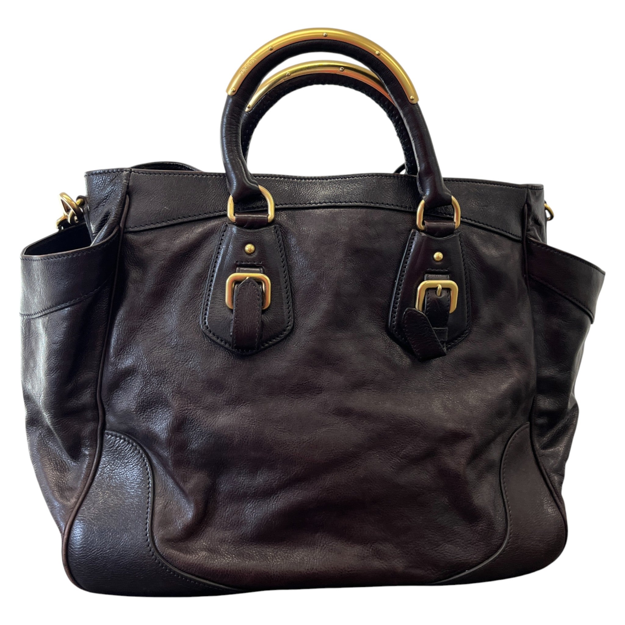 Women's Shopper Tote Handbag Brown