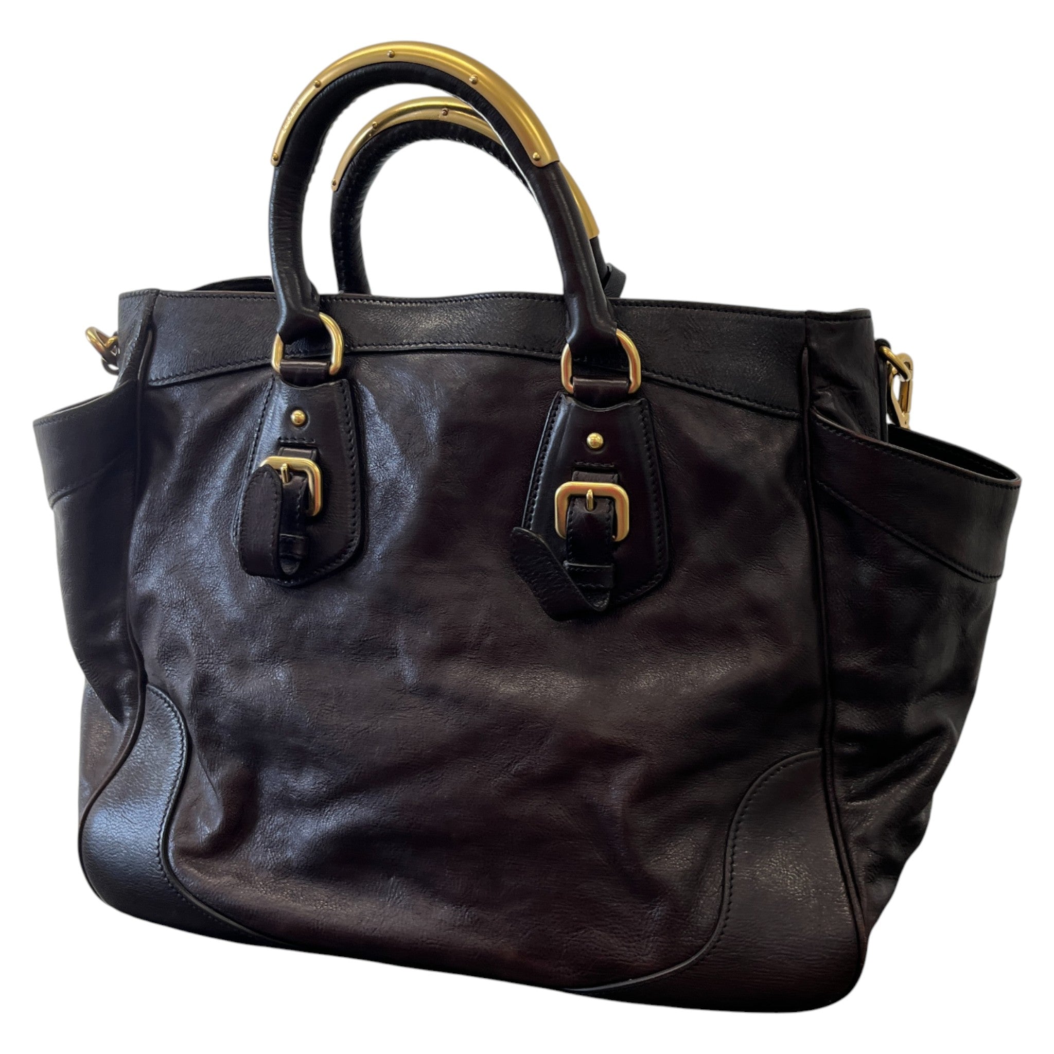 Women's Shopper Tote Handbag Brown