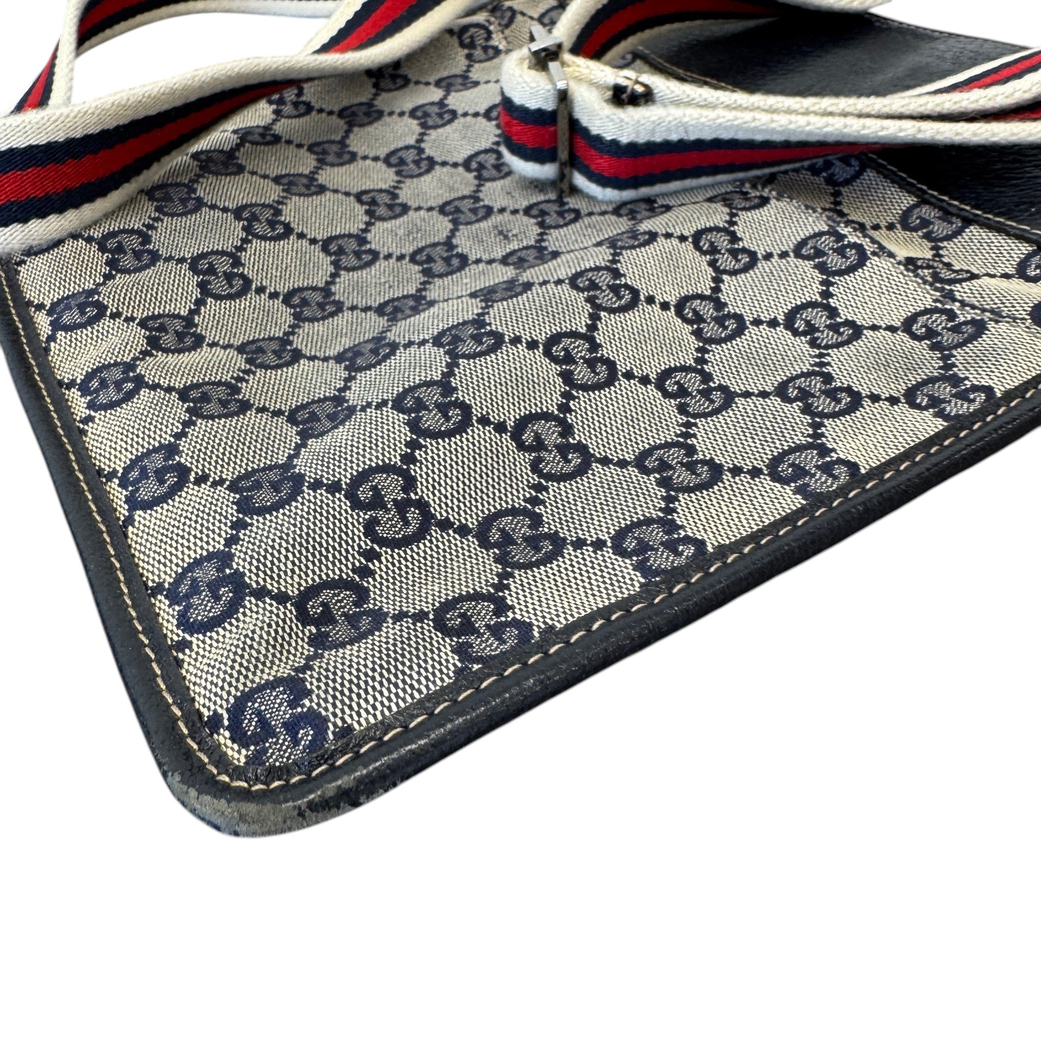 Men's Gg Supreme Web Messenger Bag Navy