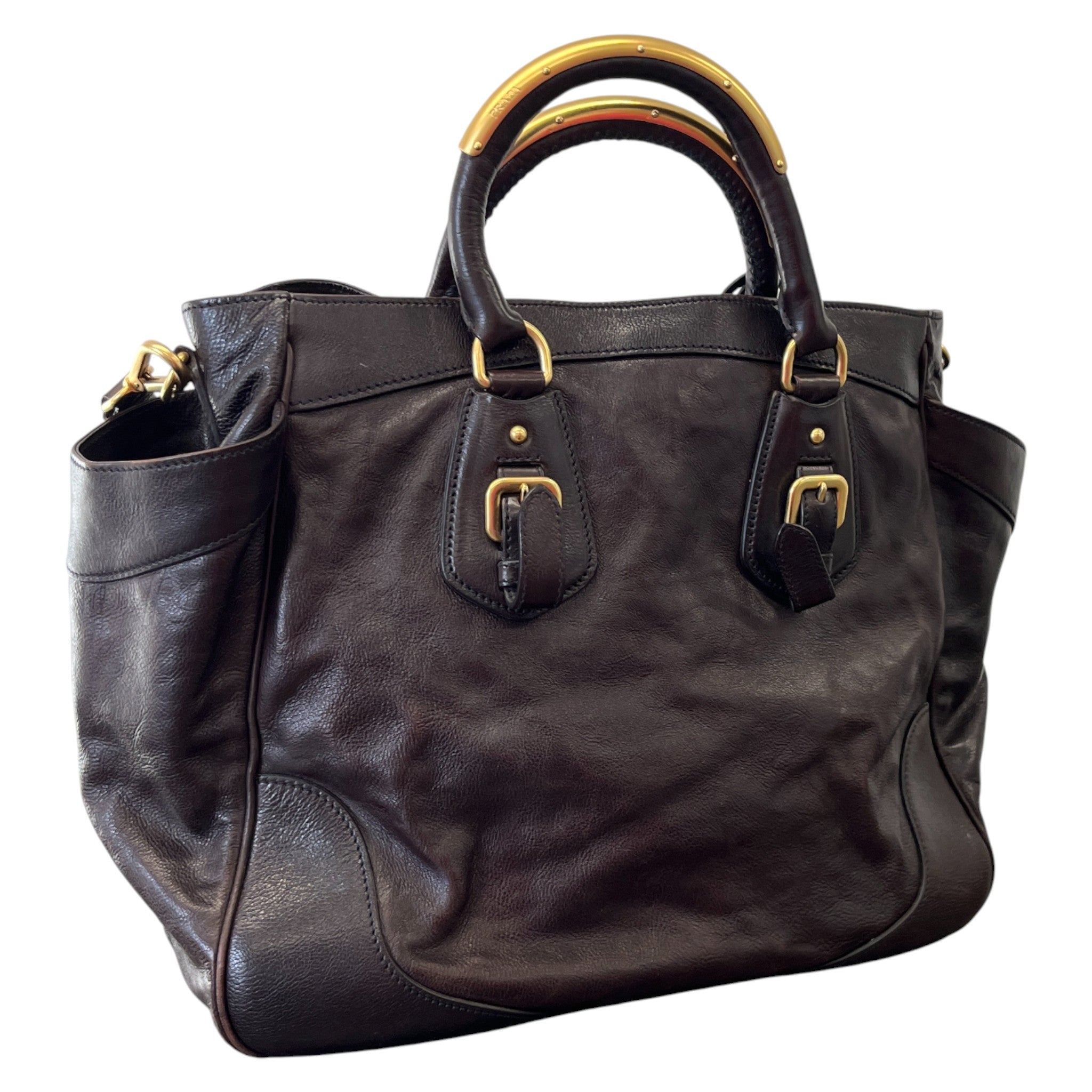 Women's Shopper Tote Handbag Brown