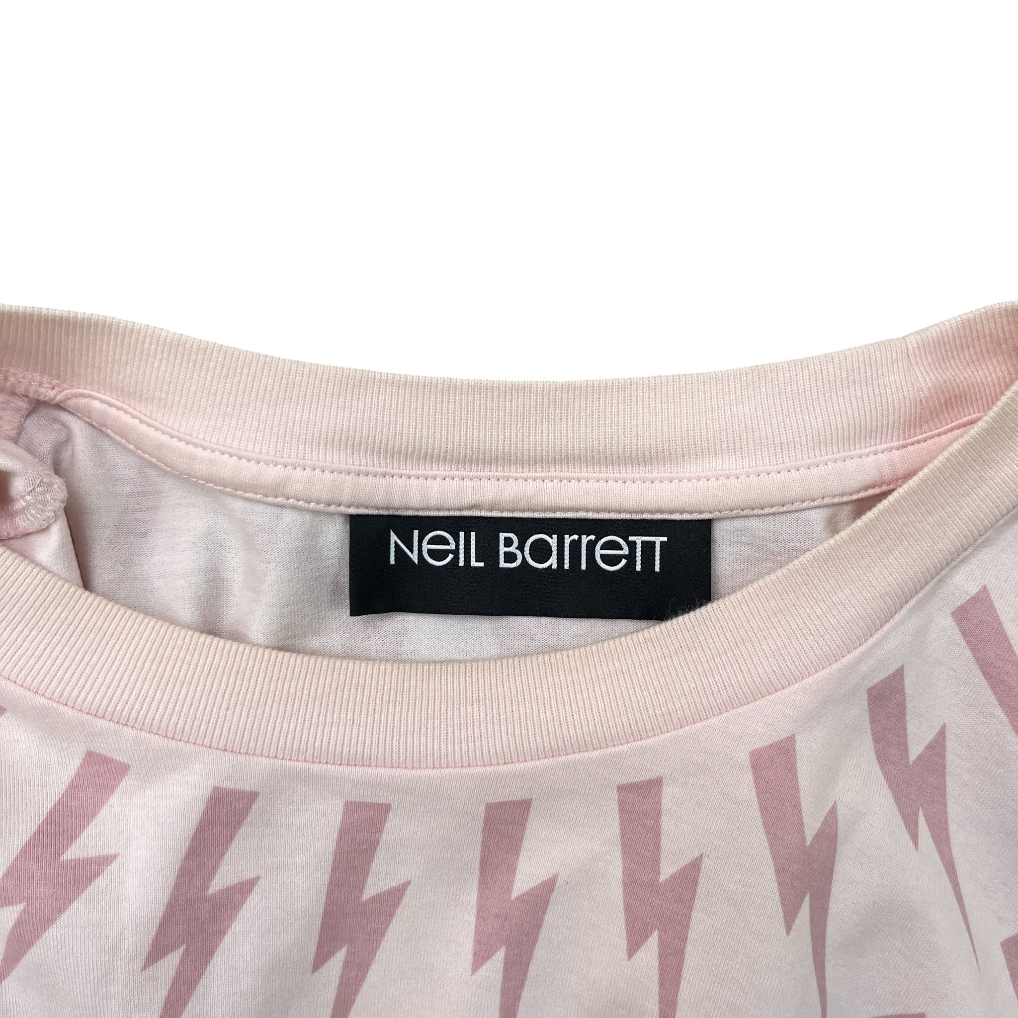 Men's Lightning Bolt T-Shirt Pink Size L