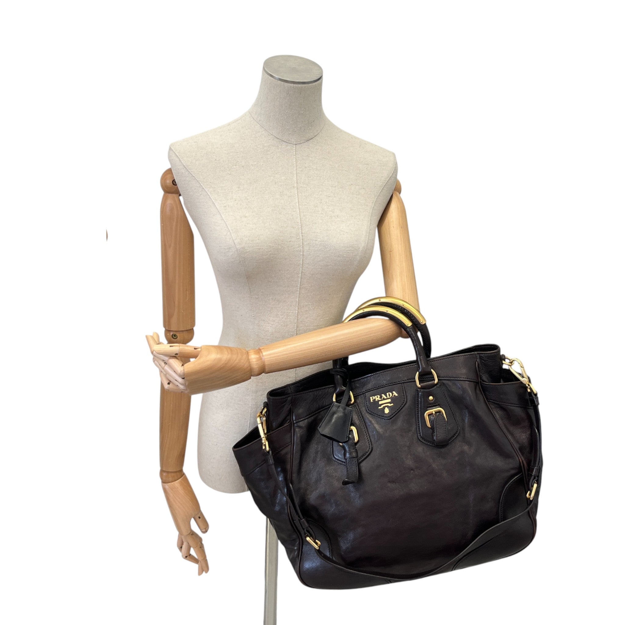 Women's Shopper Tote Handbag Brown