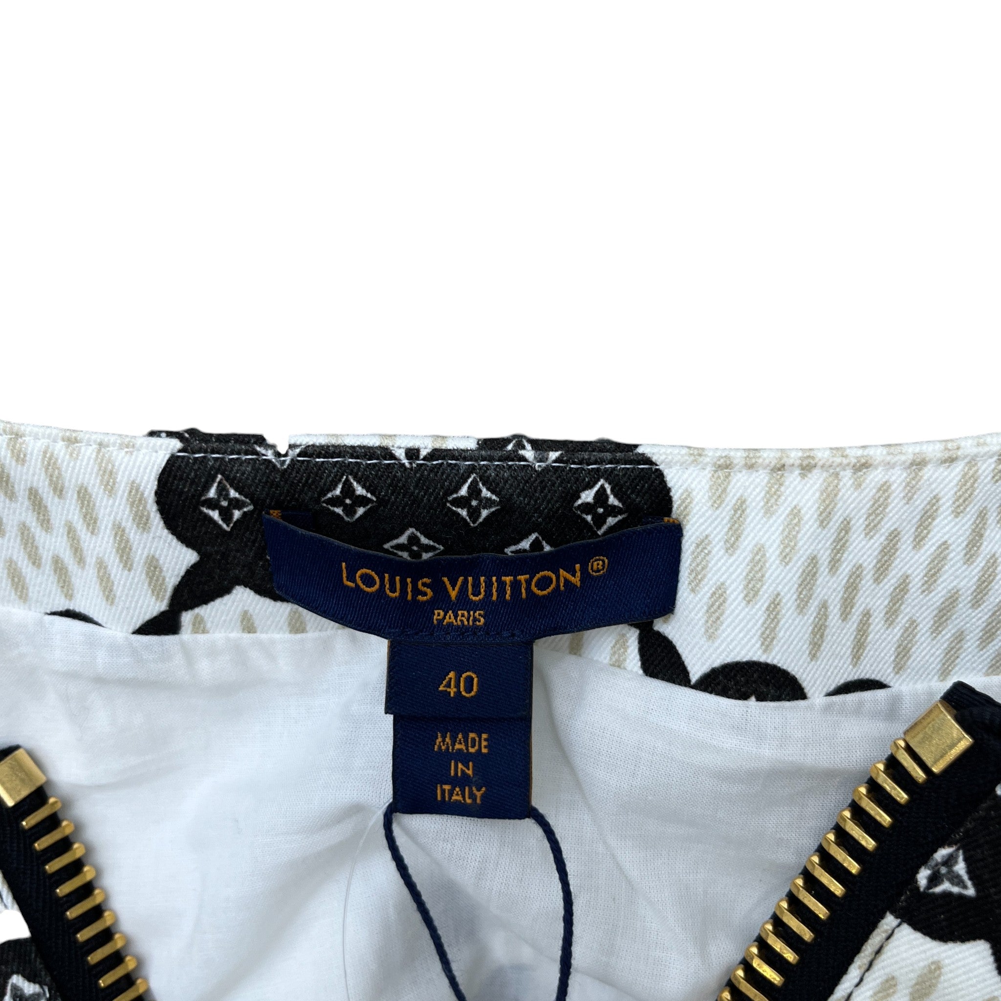 Women's Graphic Damier Dress Top Black Size M