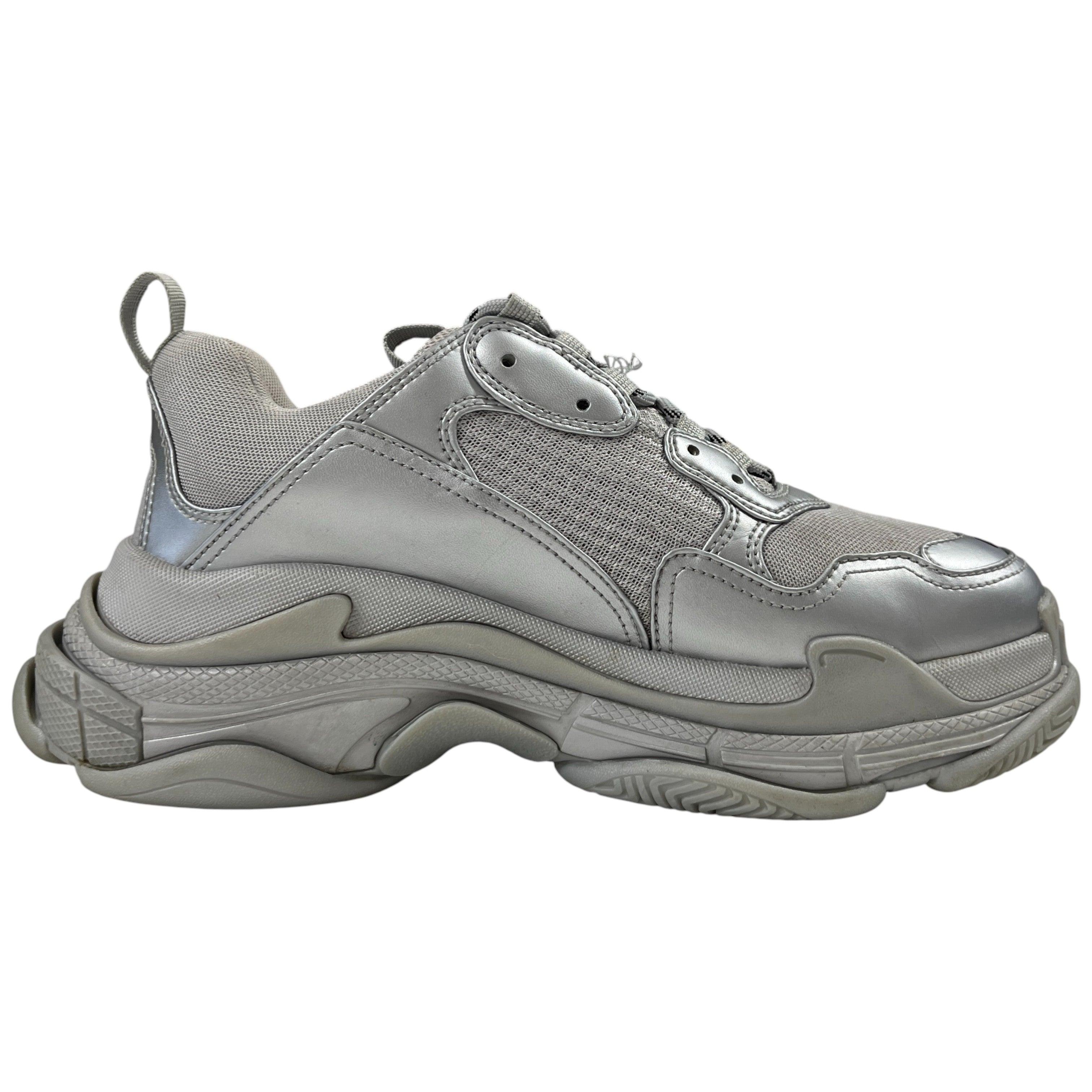 Men's Triple S Low Trainers Silver Size EU 42 / UK 8