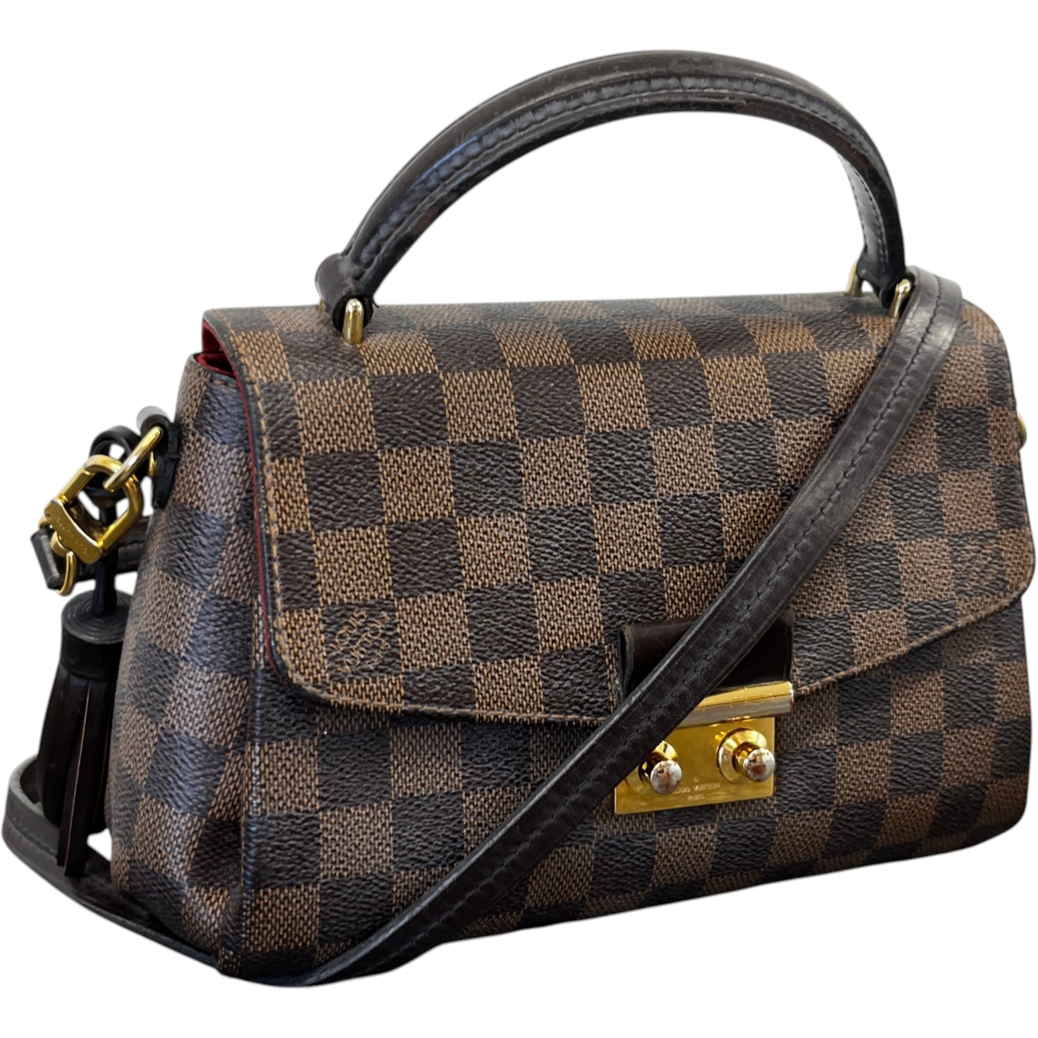Women's Damier Ebene Croisette Handbag Brown