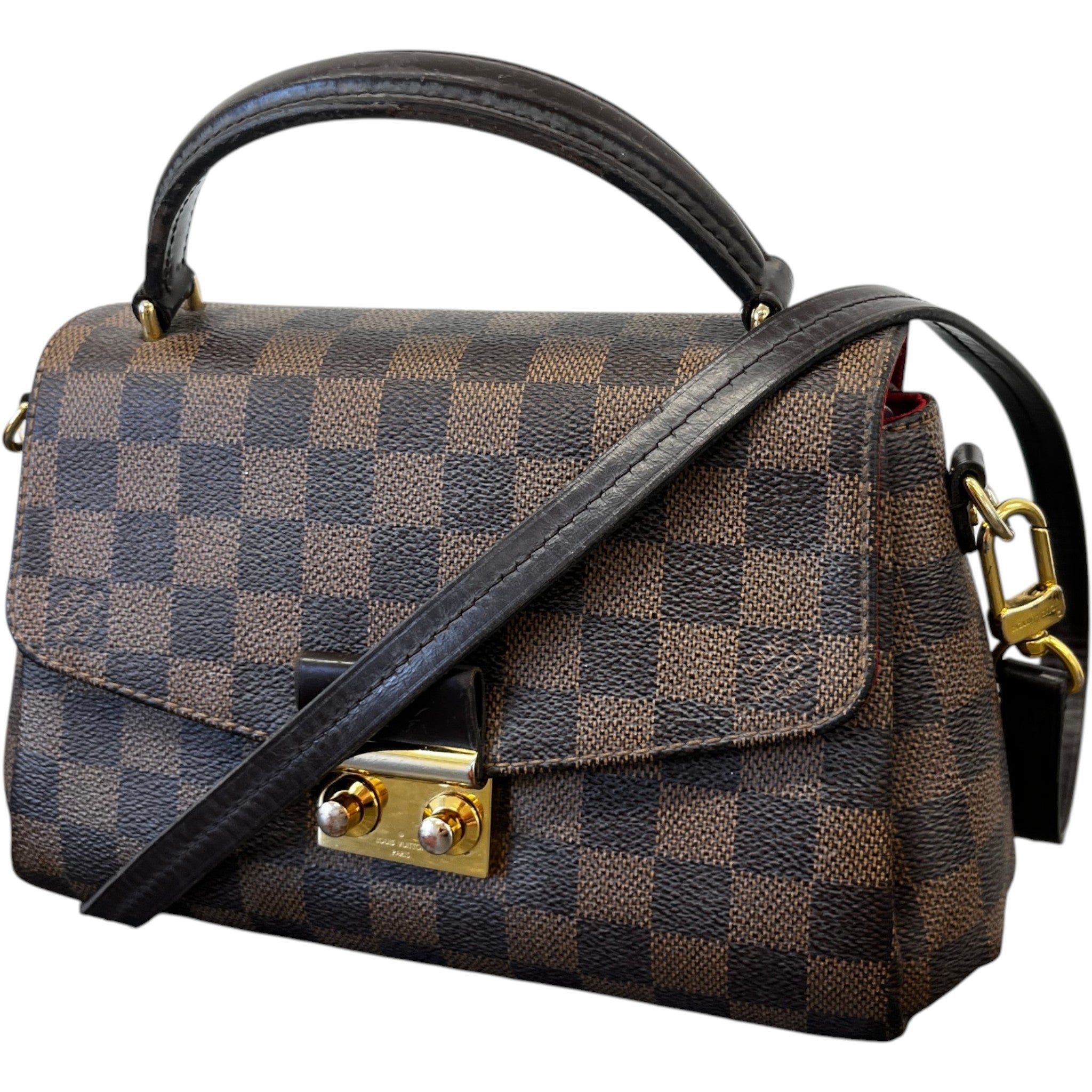 Women's Damier Ebene Croisette Handbag Brown