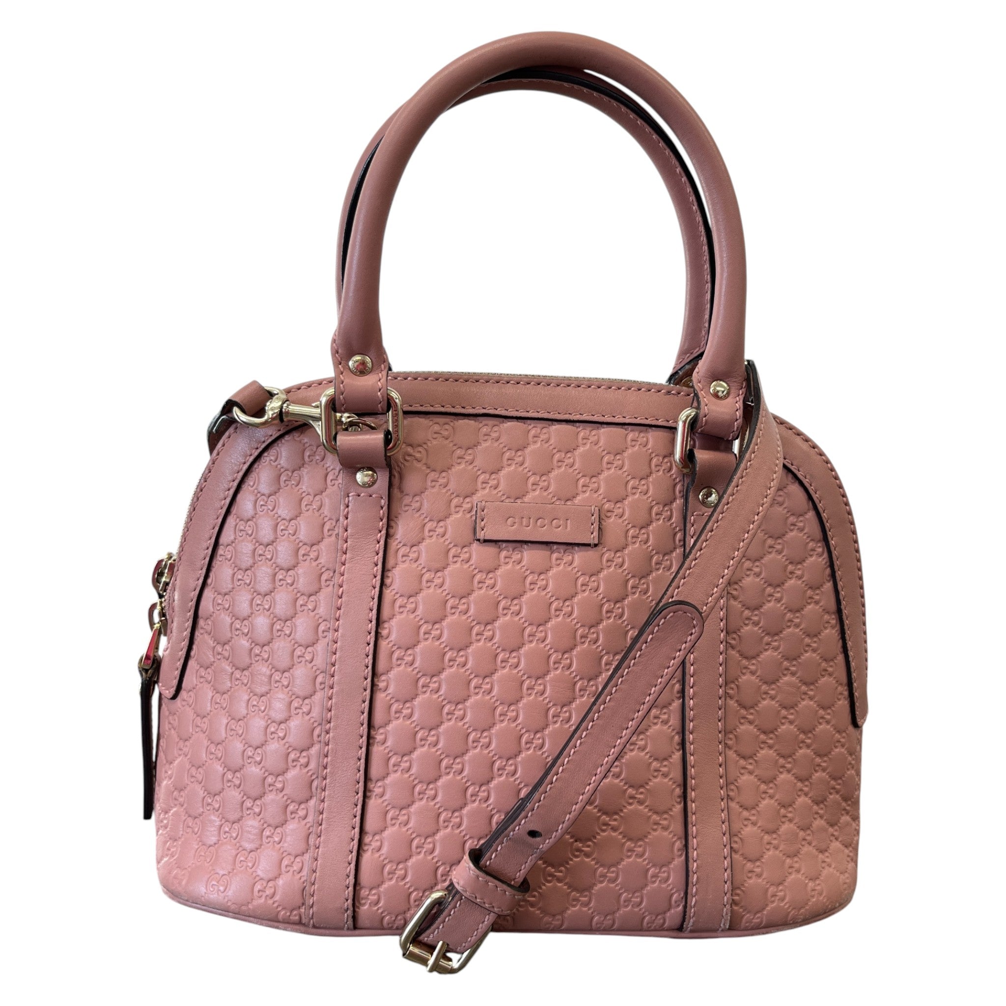 Women's Microguccissima Mini Dome Handbag Pink