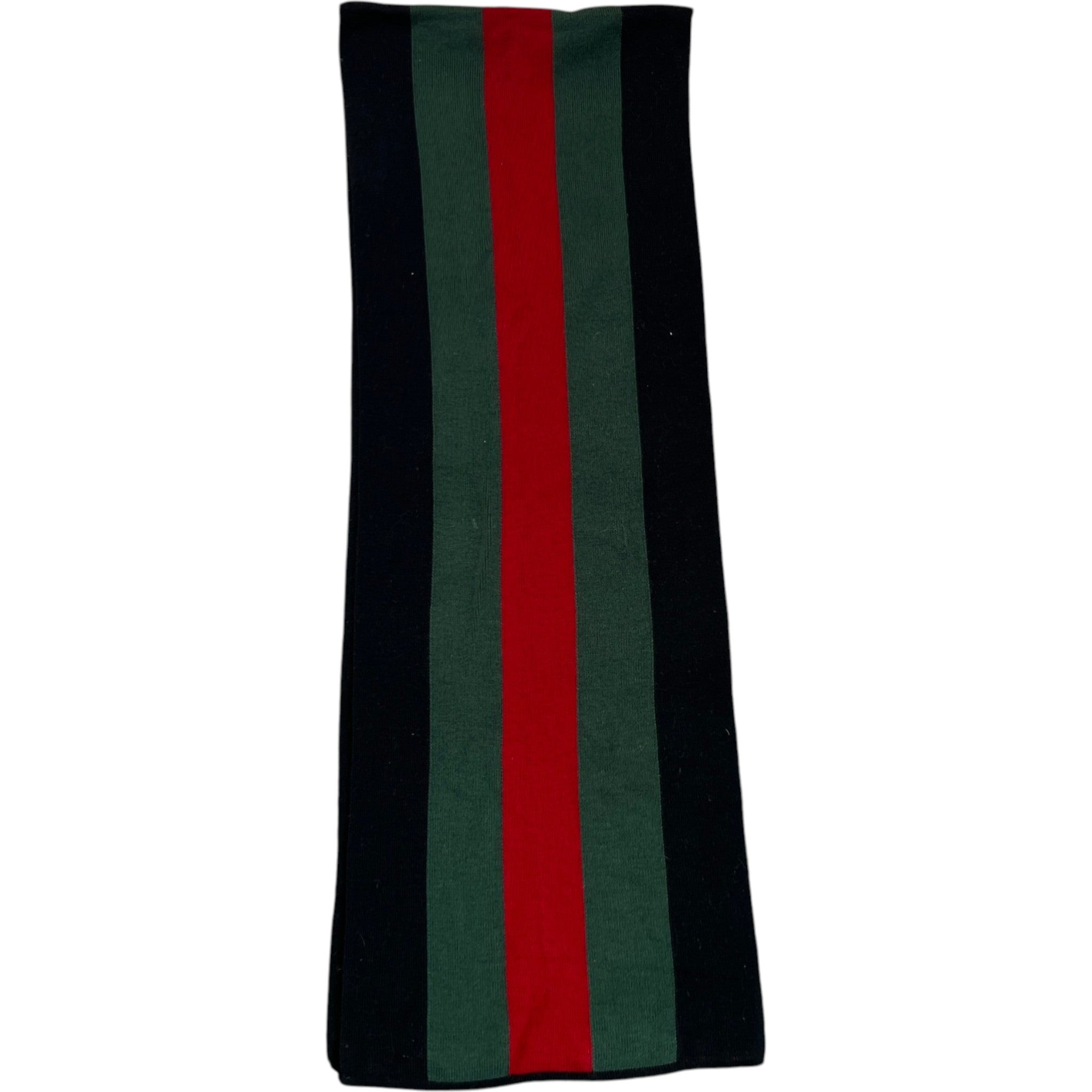 Men's Web Stripe Scarf Black