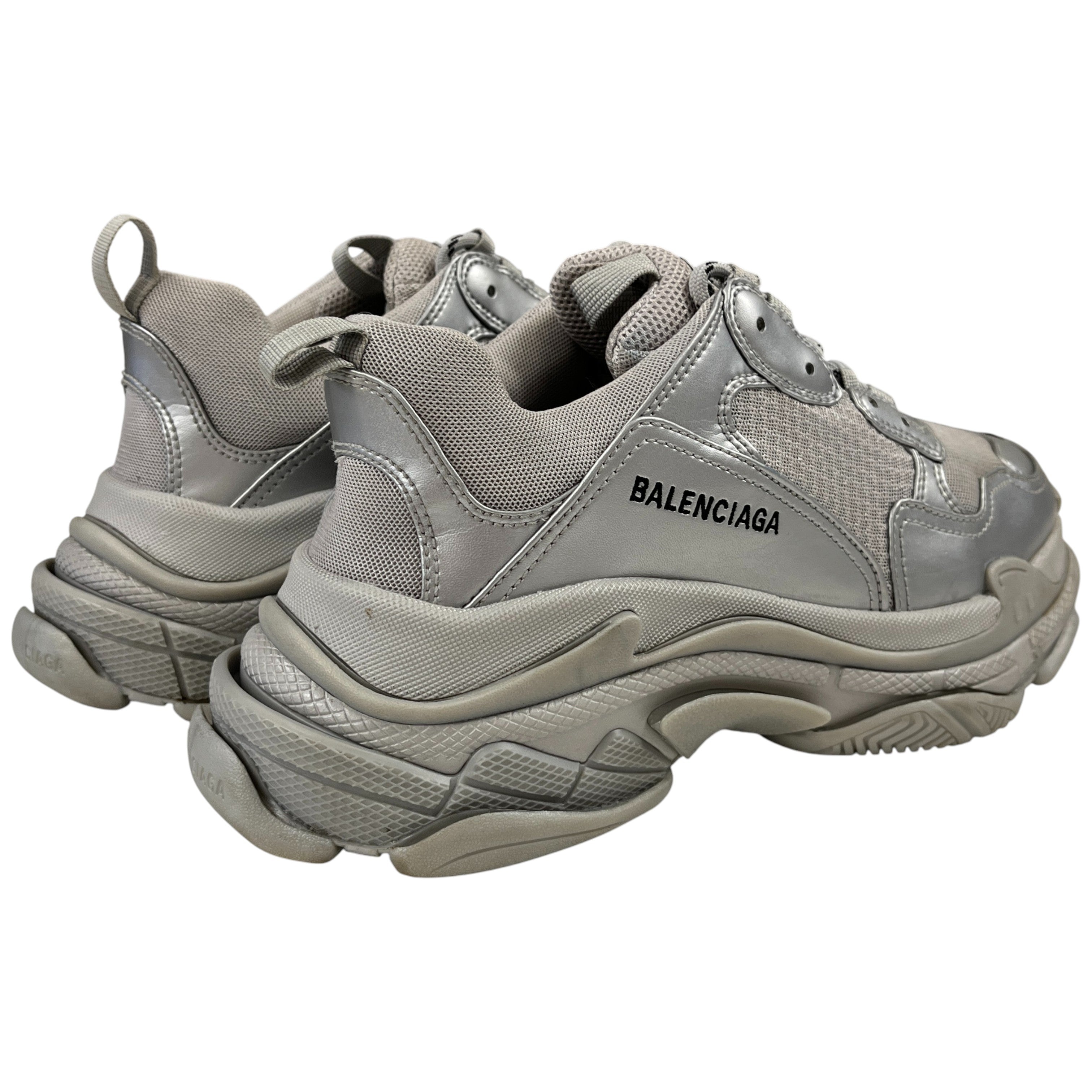 Men's Triple S Low Trainers Silver Size EU 42 / UK 8