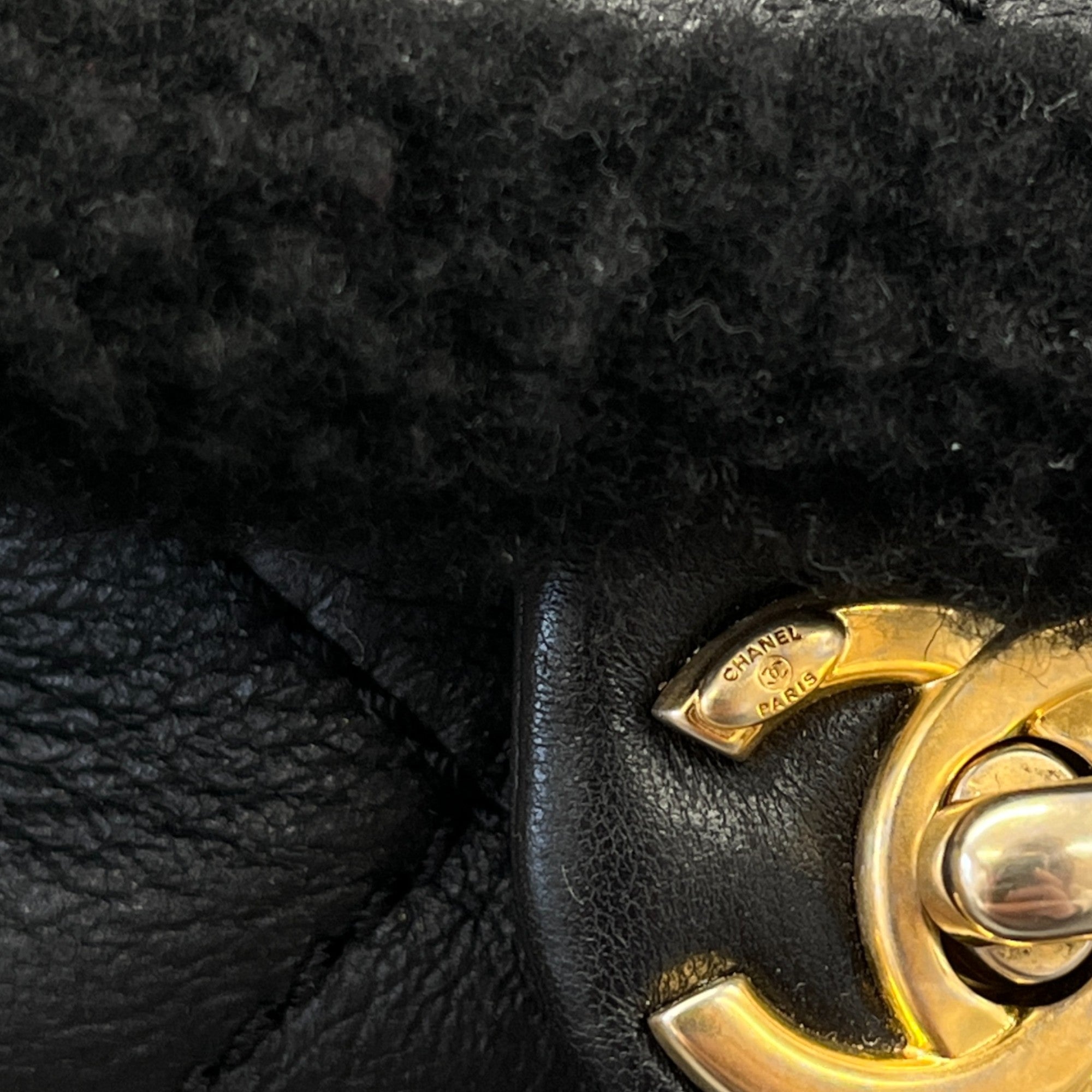 Women's Paris-Hamburg Shearling Backpack Black