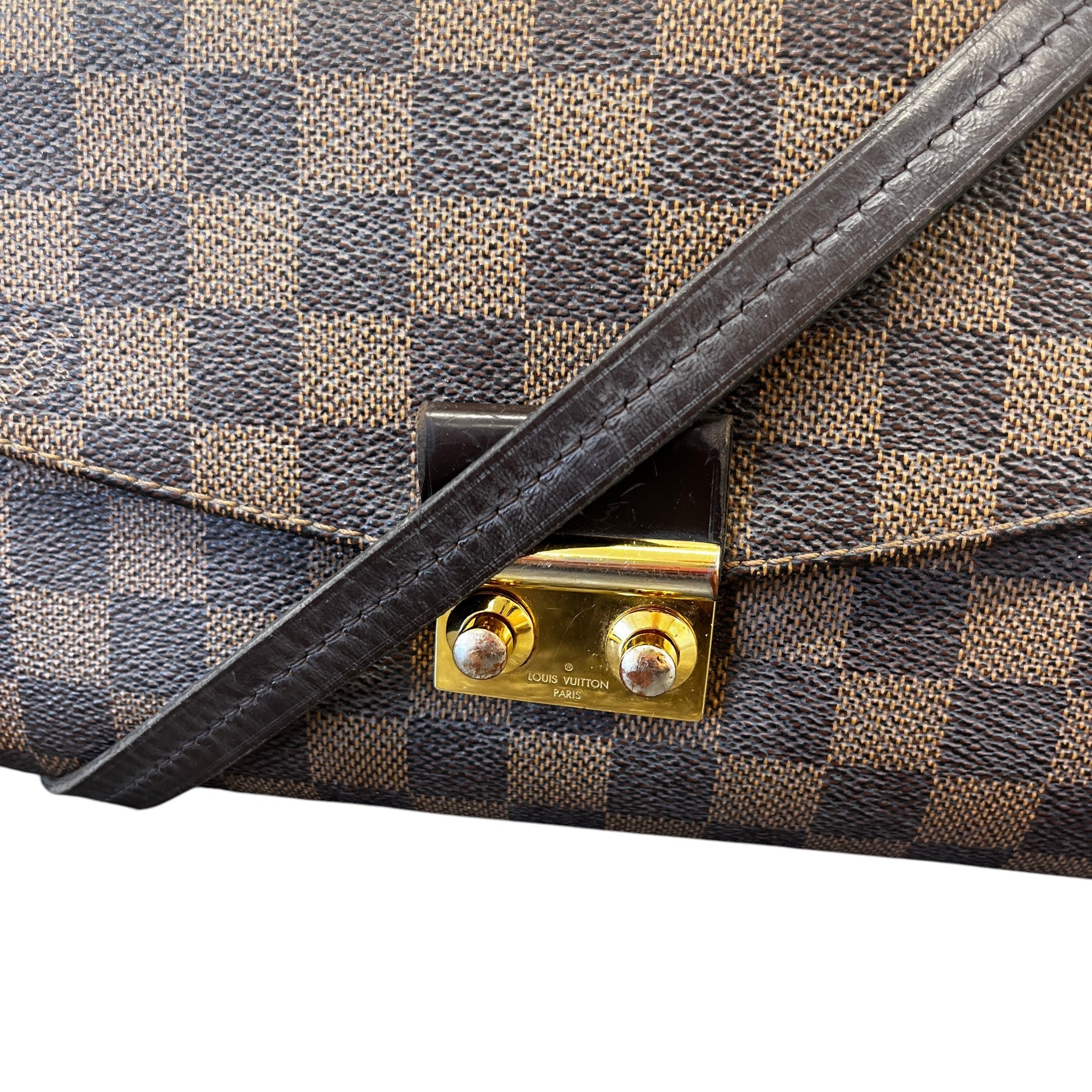 Women's Damier Ebene Croisette Handbag Brown