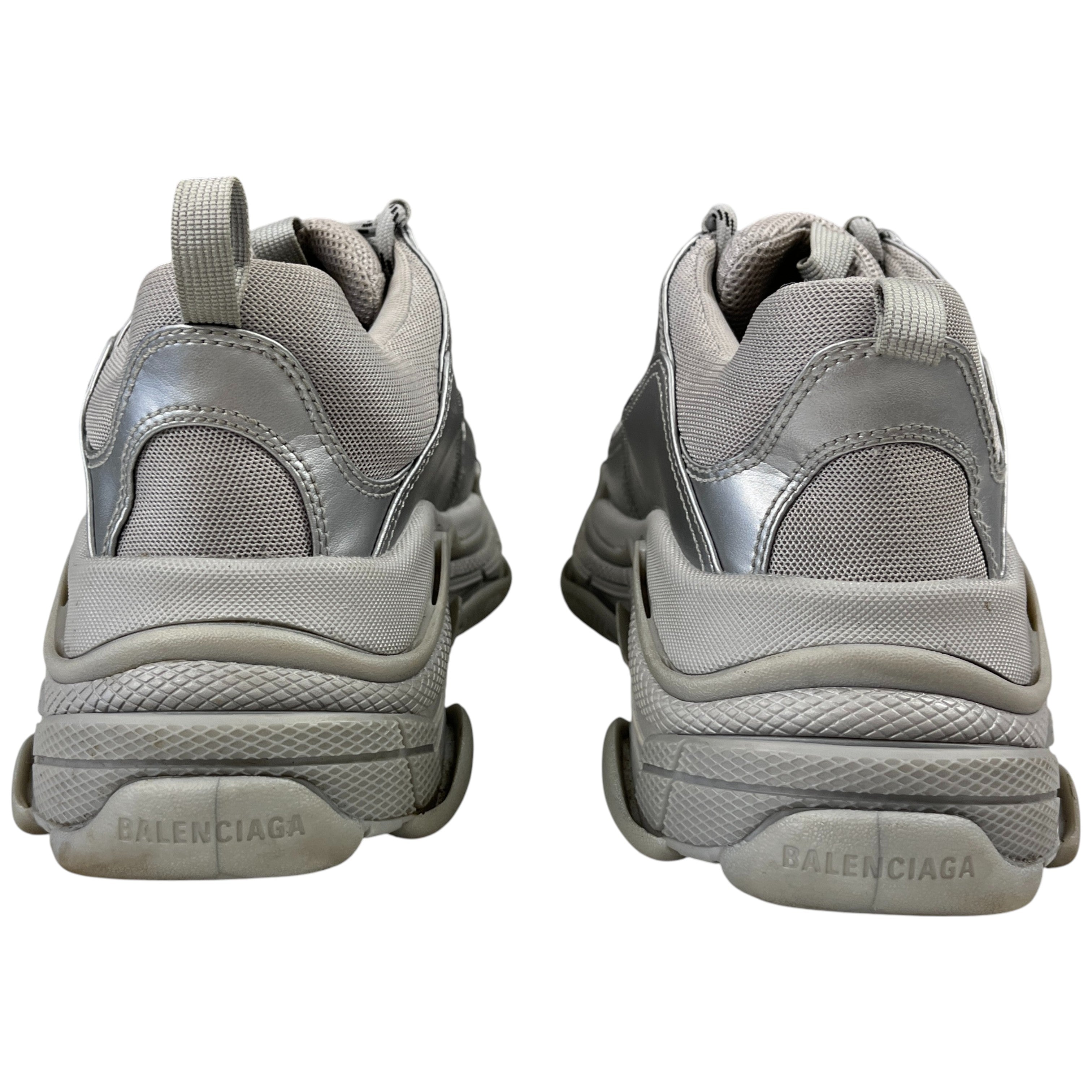 Men's Triple S Low Trainers Silver Size EU 42 / UK 8