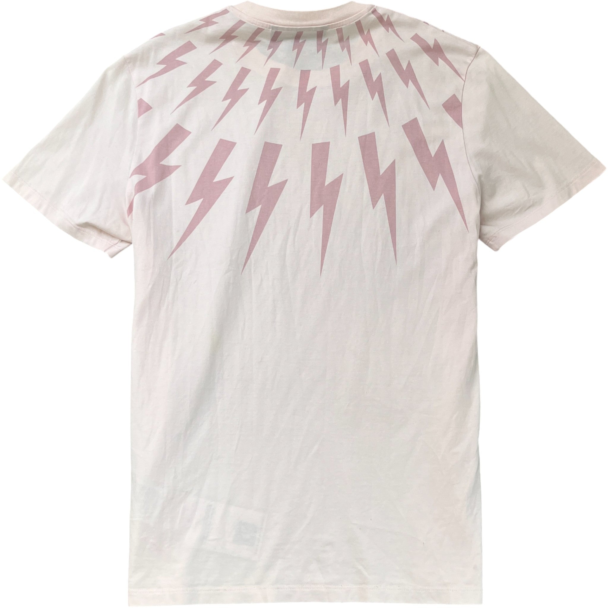 Men's Lightning Bolt T-Shirt Pink Size L