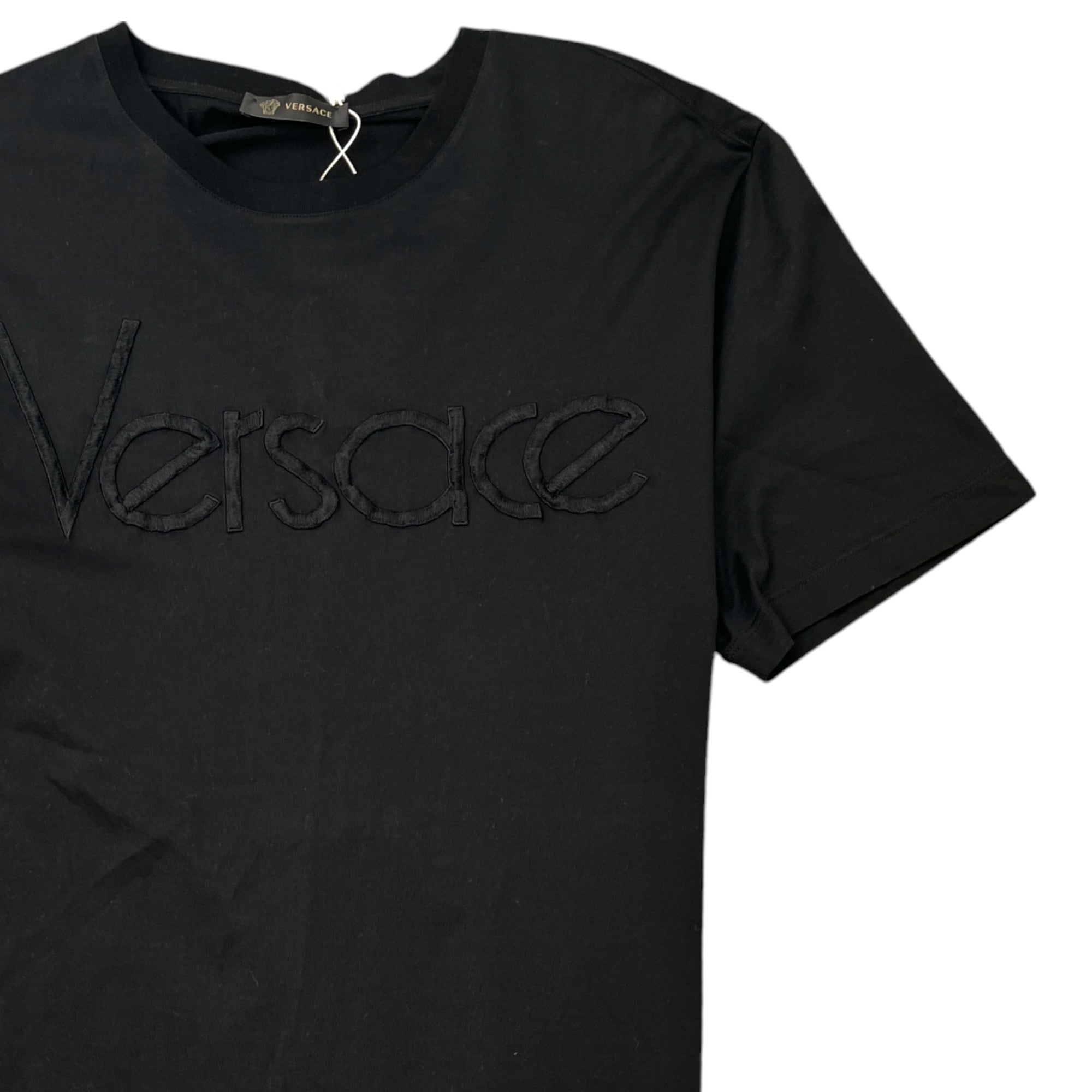 Men's Embroidered Logo T-Shirt Black Size S