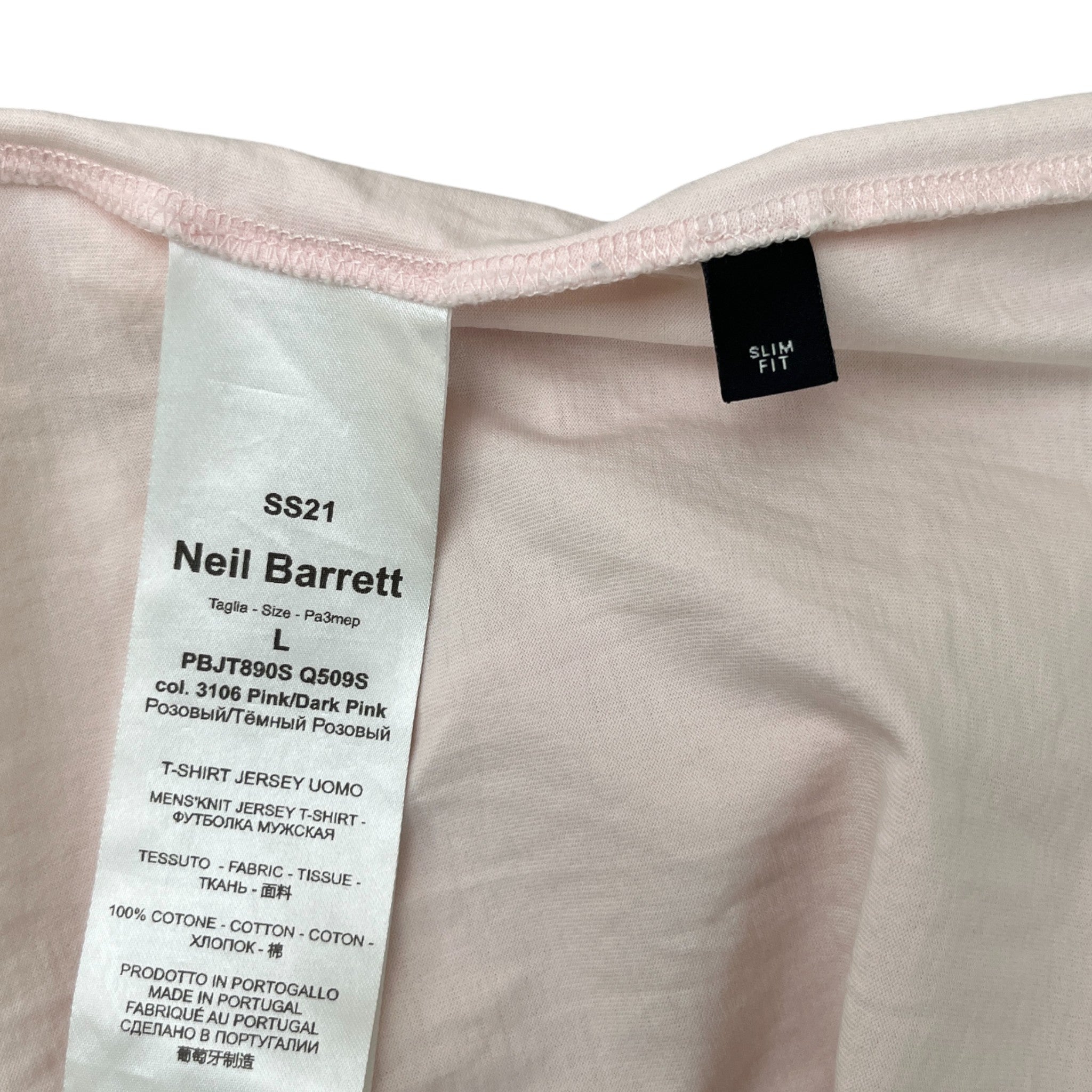 Men's Lightning Bolt T-Shirt Pink Size L