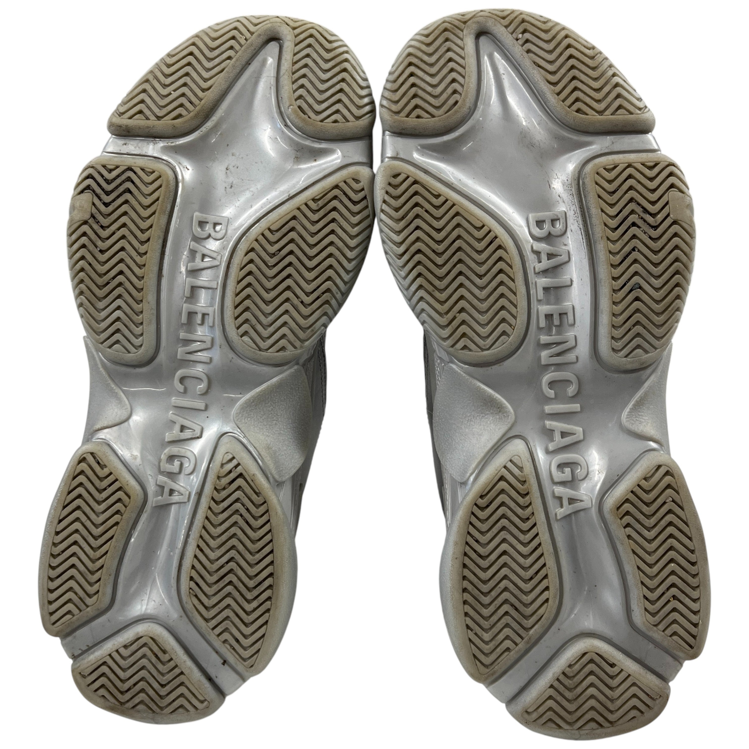 Men's Triple S Low Trainers Silver Size EU 42 / UK 8