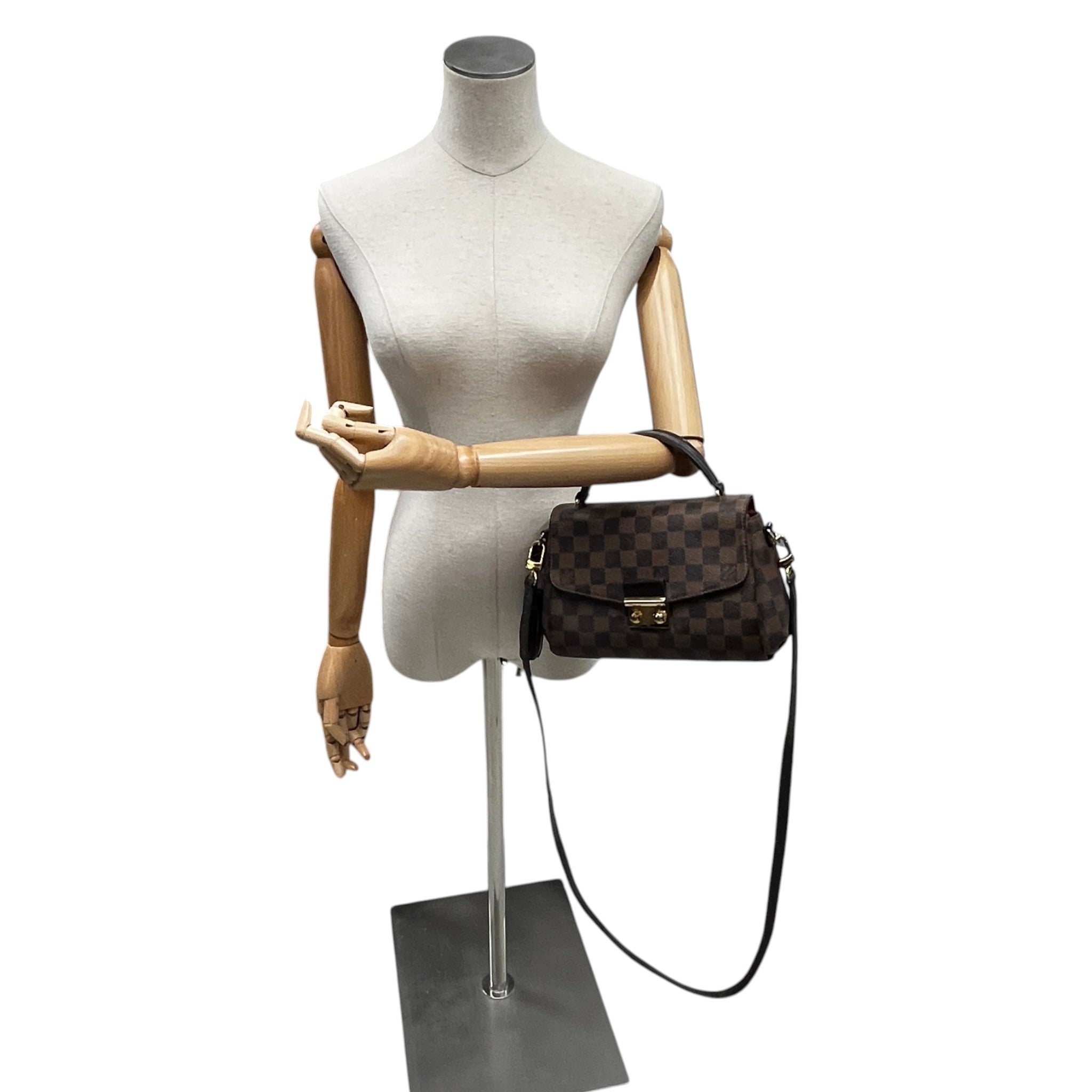 Women's Damier Ebene Croisette Handbag Brown