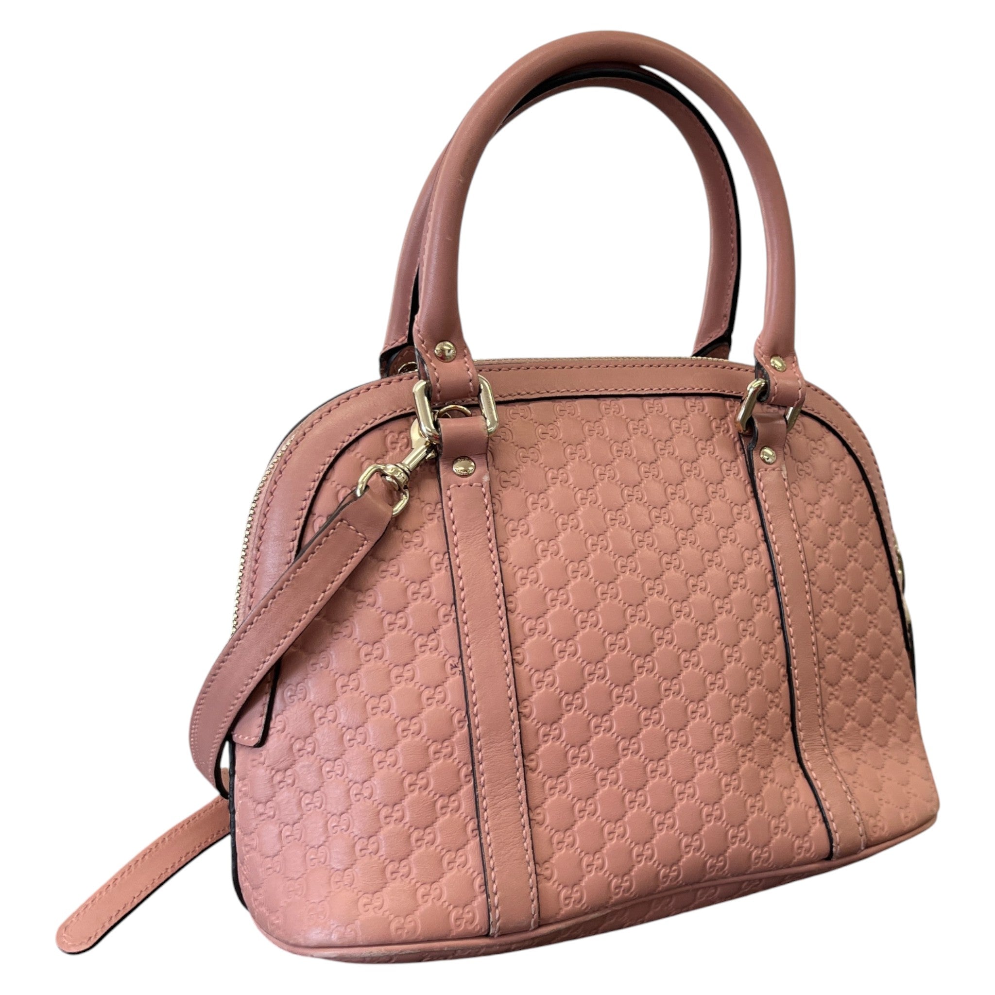 Women's Microguccissima Mini Dome Handbag Pink