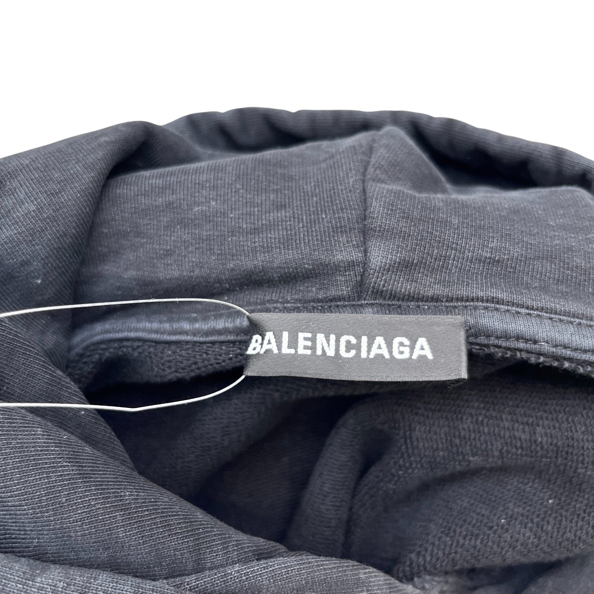 Men's Logo Print Hoodie Black Size M