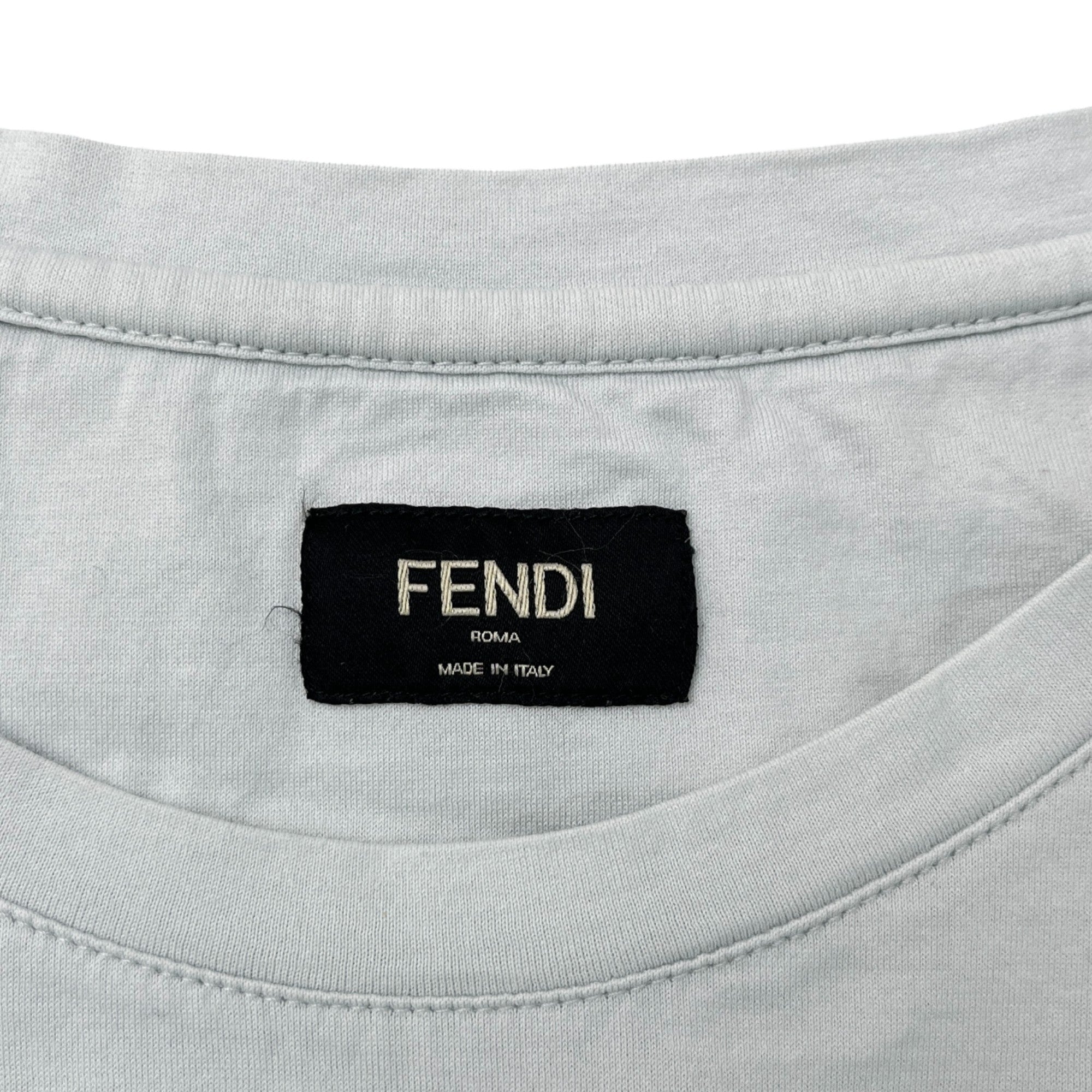 Men's Embroidered Logo T-Shirt Blue Size XXL