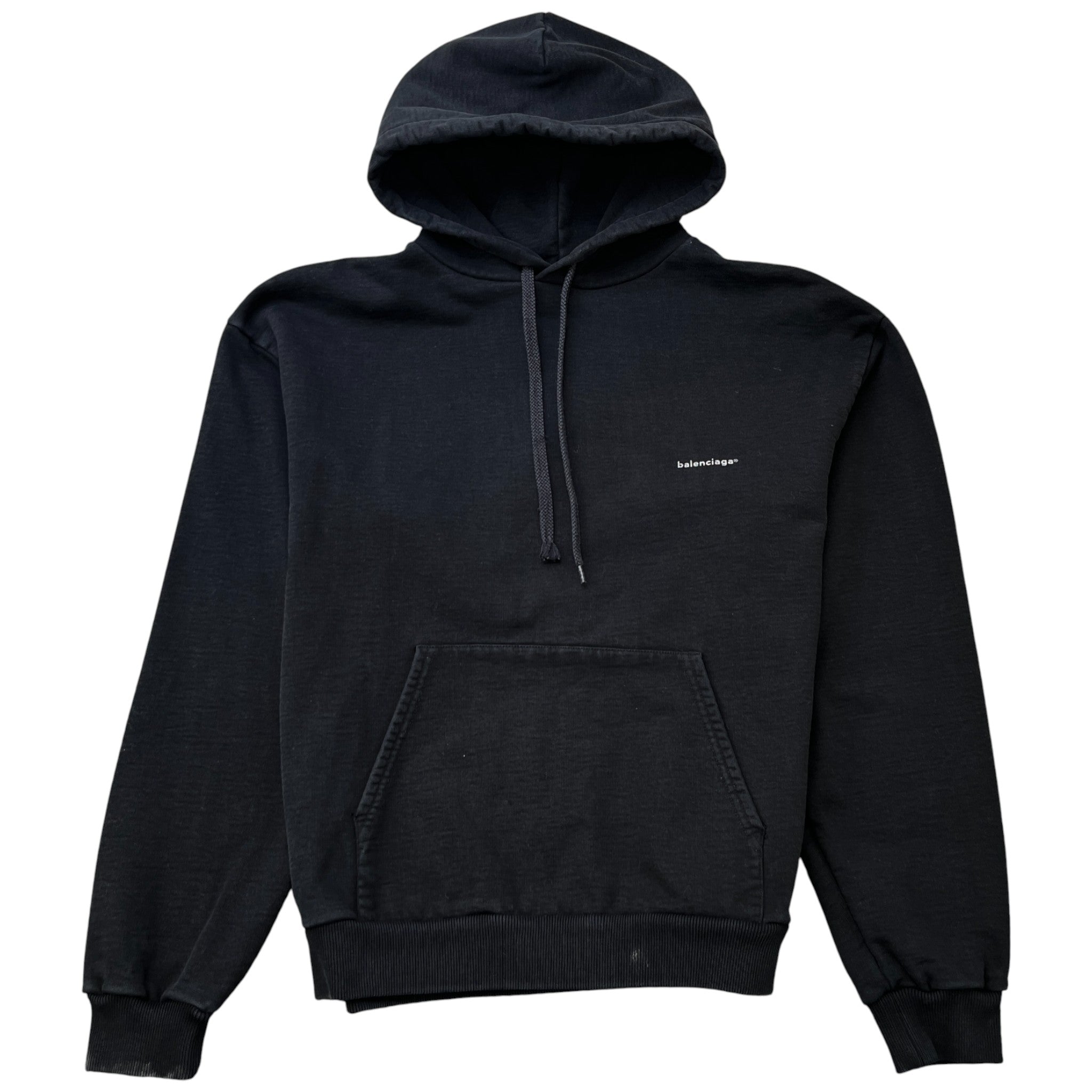 Men's Logo Print Hoodie Black Size M