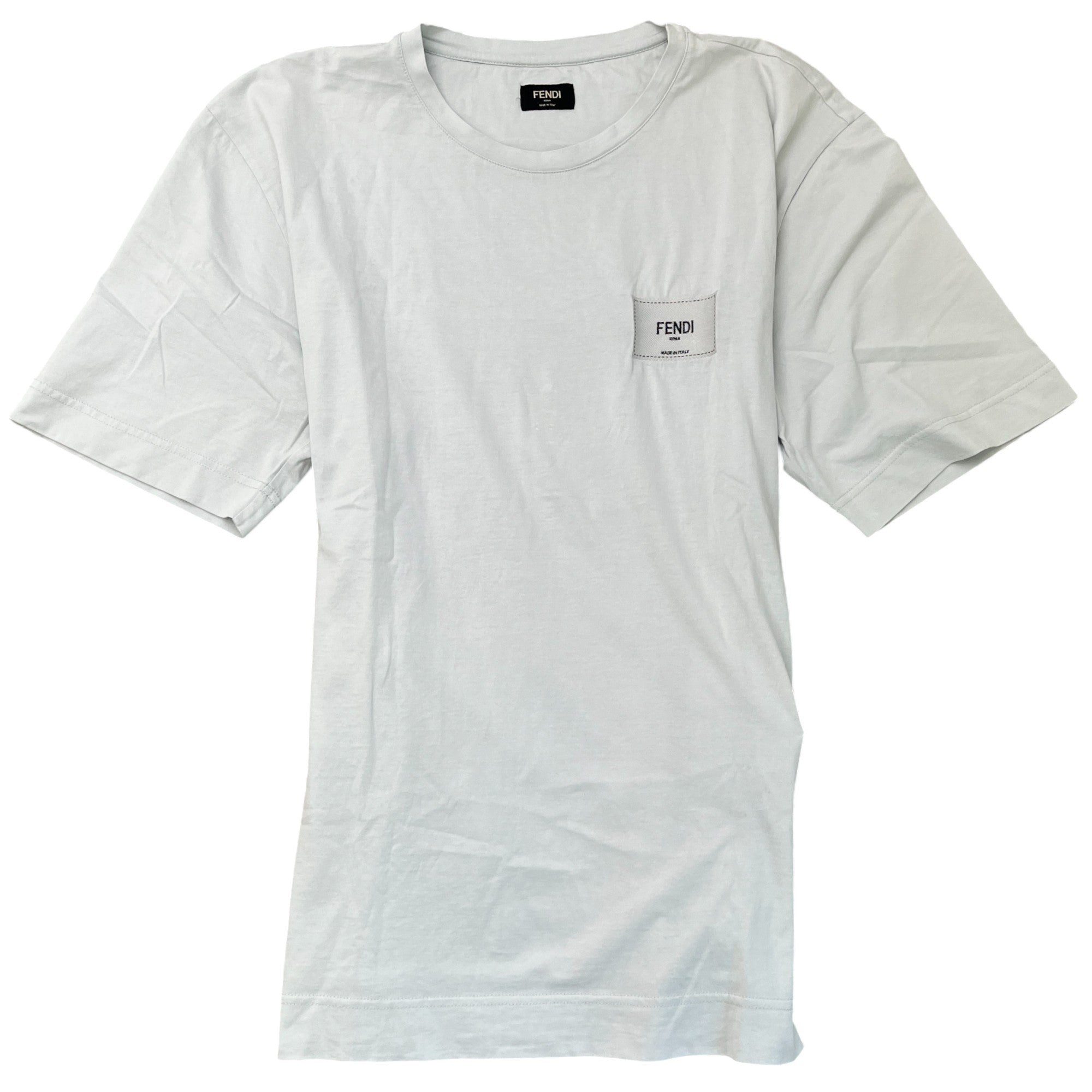 Men's Embroidered Logo T-Shirt Blue Size XXL